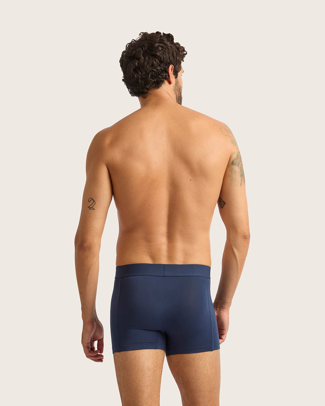 Premium Men's Boxer Briefs - Soft Breathable Cotton Underwear for Everyday Comfort - Navy Blue - Ideal for Workout, Lounge & Daily Wear