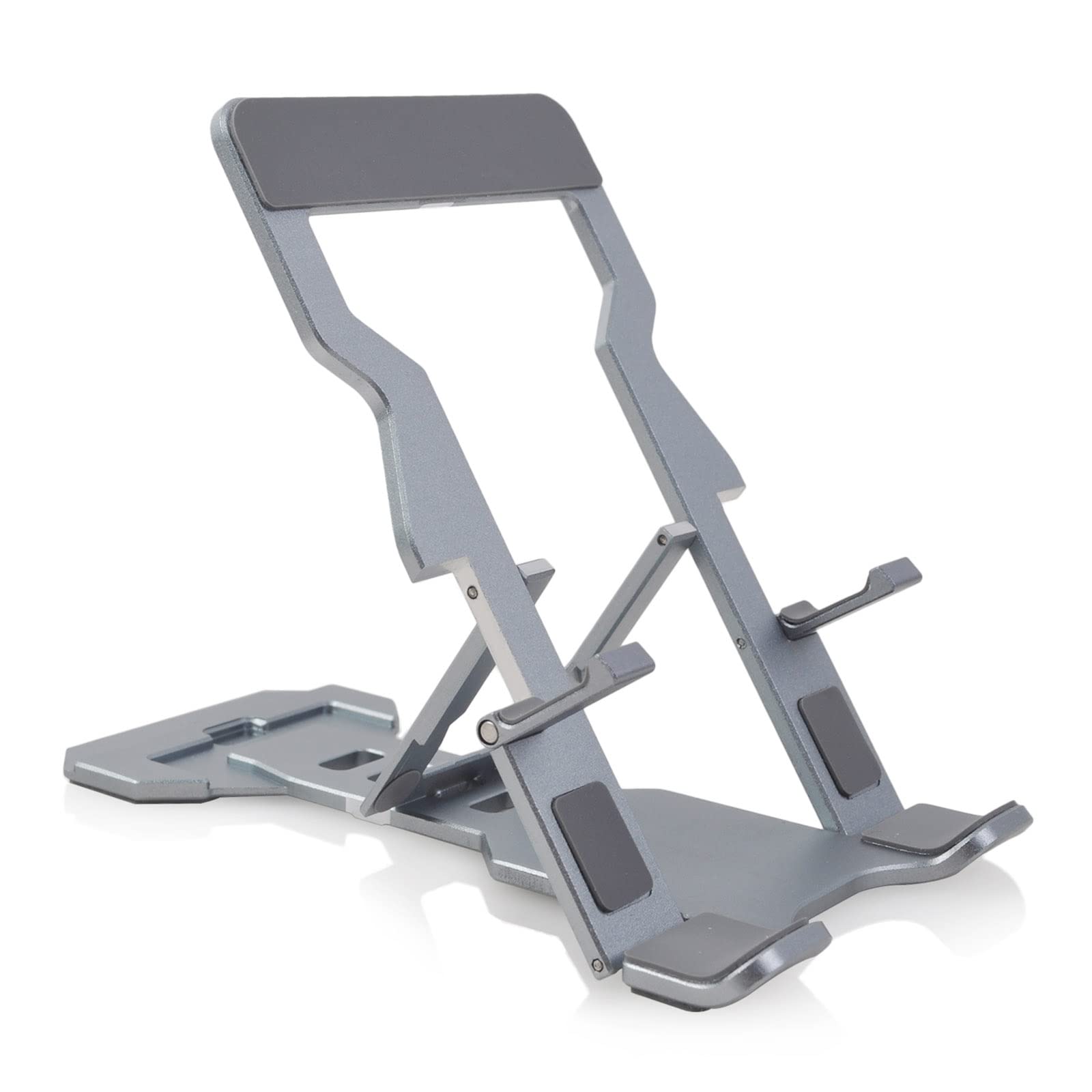 Adjustable Aluminum Alloy Foldable Phone Stand - Portable Desk Cell Phone Holder Cradle Dock for iPhone, Samsung & Most Smartphones | Perfect for Home Office, Bedside & Travel Use