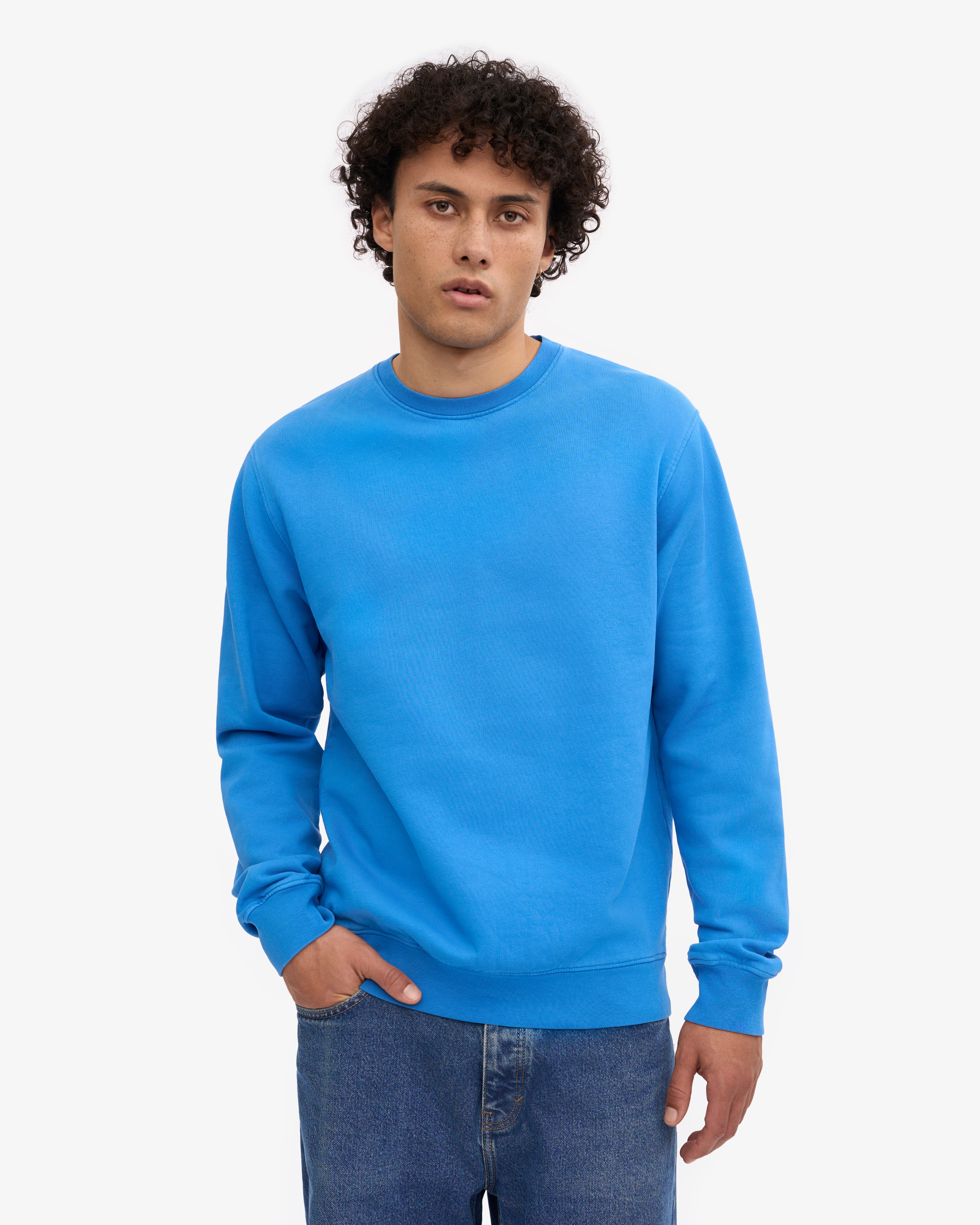 Classic Organic Cotton Crew Neck T-Shirt for Men - Soft & Comfortable Pacific Blue Tee - Perfect for Casual Wear, Gym & Everyday Outfits