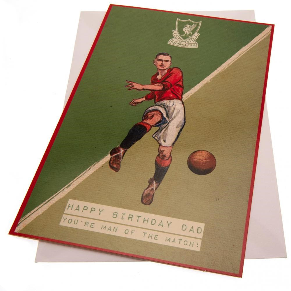 Liverpool FC Birthday Card for Dad - Vintage Retro Football Gift for Father's Day, Christmas & Special Occasions