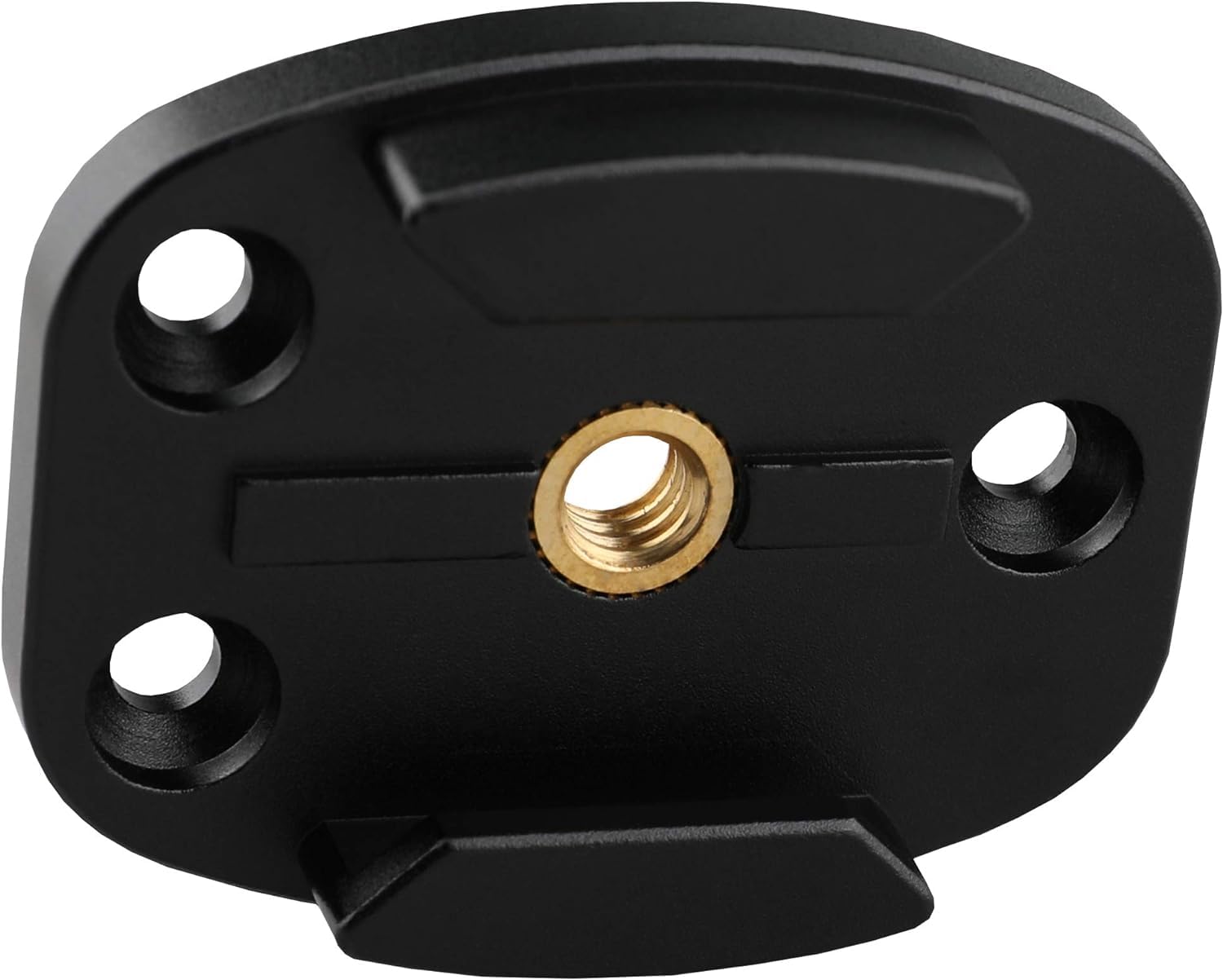 QR Mount with Pilot Holes – All Metal Quick Release Plate with 1/4”-20 Tripod Screw | Compatible with GoPro Hero3-9/MAX & Insta360 ONE R | Perfect for Action Cameras, Vlogging & Outdoor Adventures