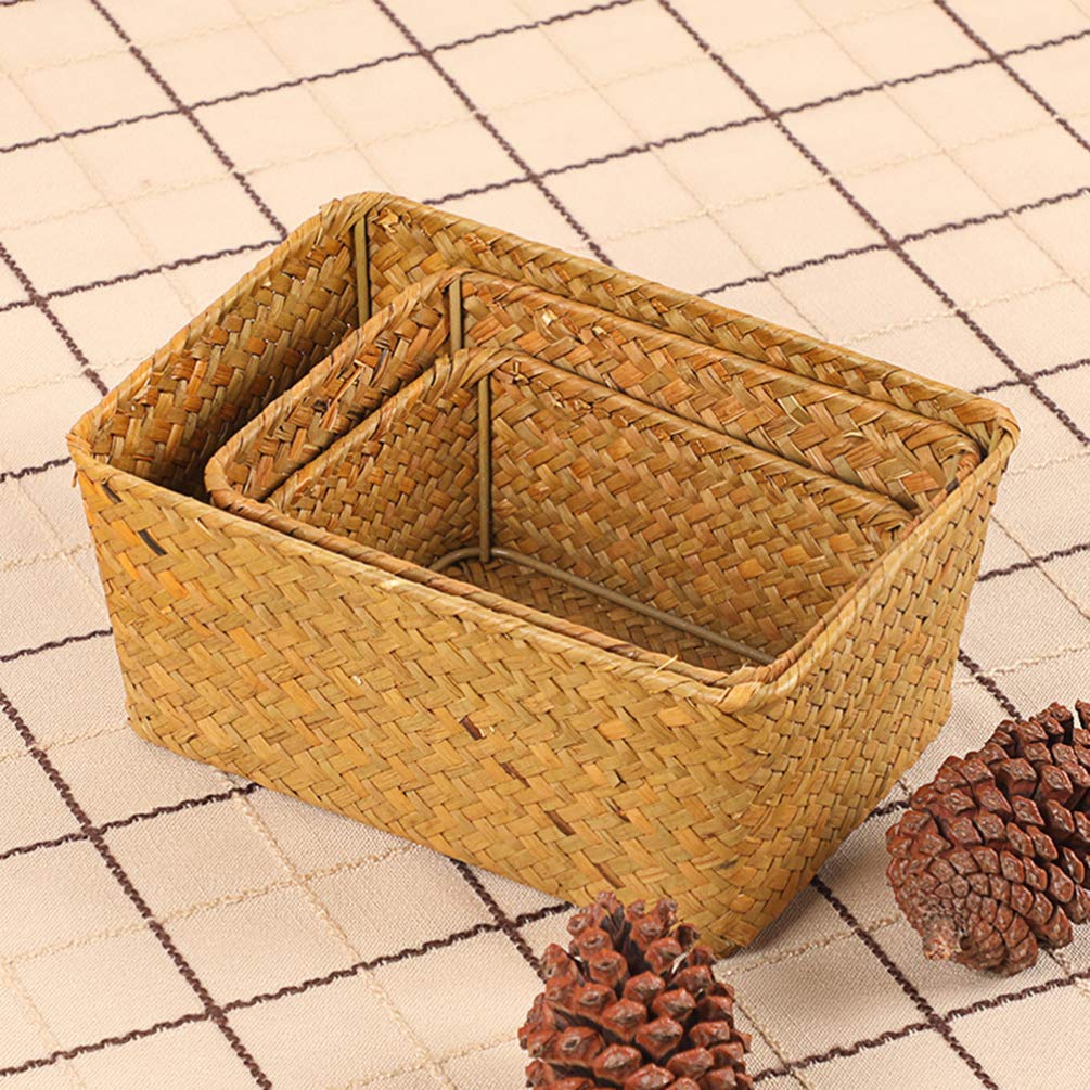 Wooden Storage Bins with Lids - Toy Organizer & Bread Baskets for Home, Office & Kids Room