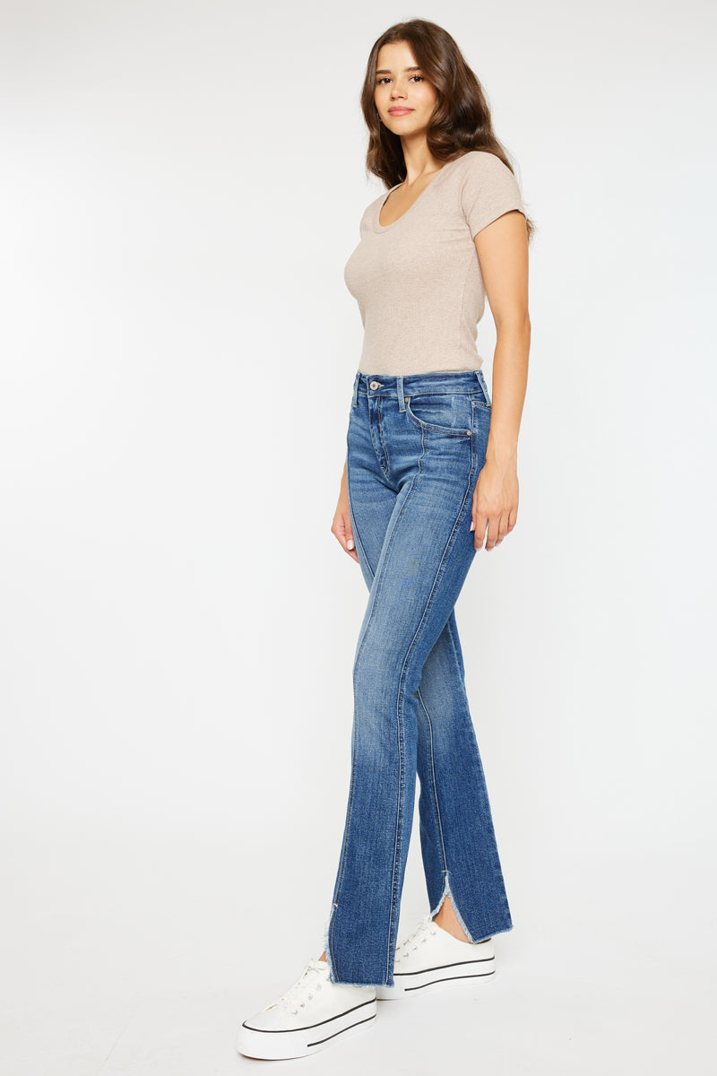 Stylish Citrine High Rise Bootcut Jeans for Women - Flattering Fit & Comfortable Denim Pants | Perfect for Casual Outfits, Work & Night Out