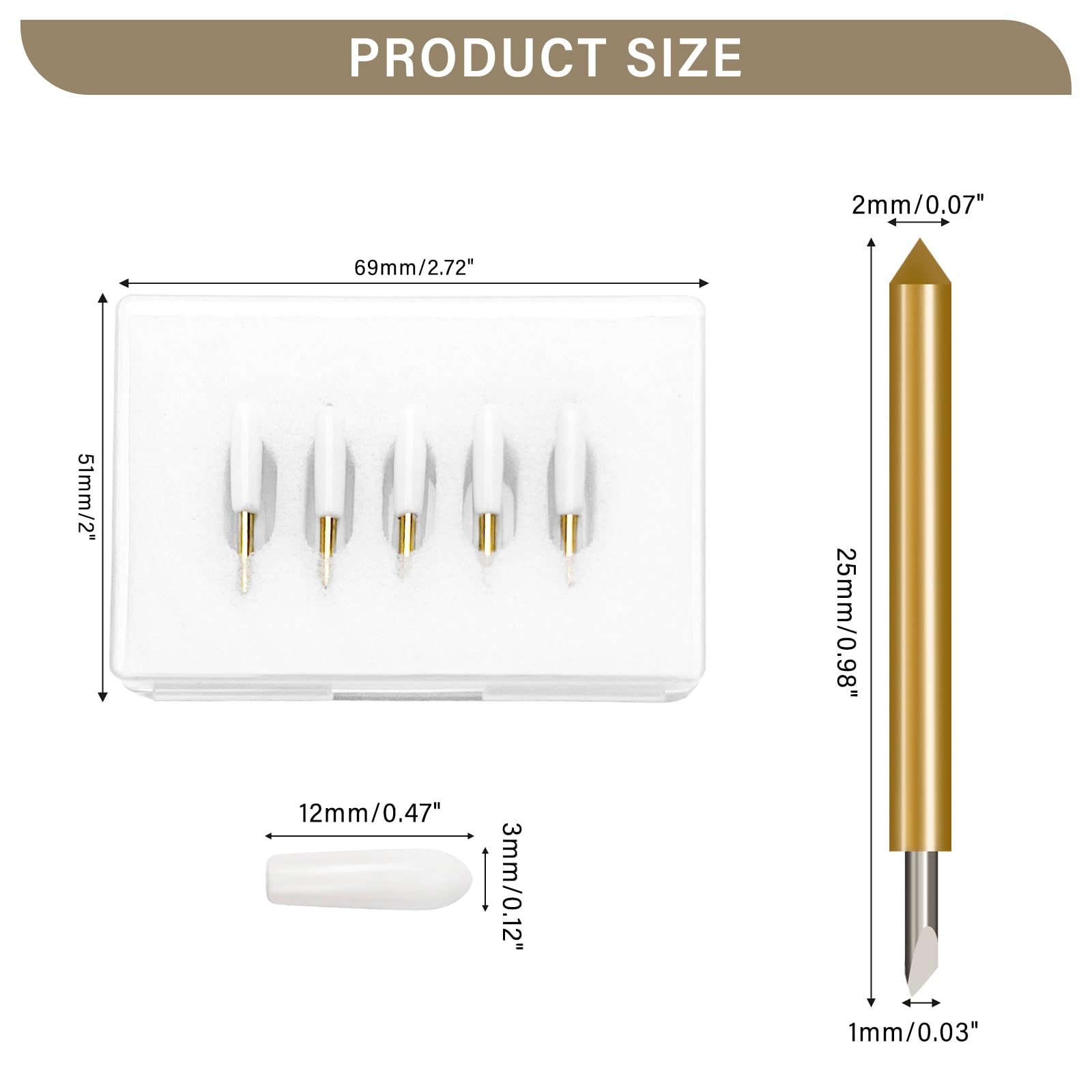 20 PCS Premium Fine Point Blades for Cricut Maker 3/Maker/Explore 3/Air 2/Air/One - 1.0mm Replacement Blades Compatible with Most Light Materials - Perfect for Vinyl, Cardstock, Paper Cutting and DIY Craft Projects