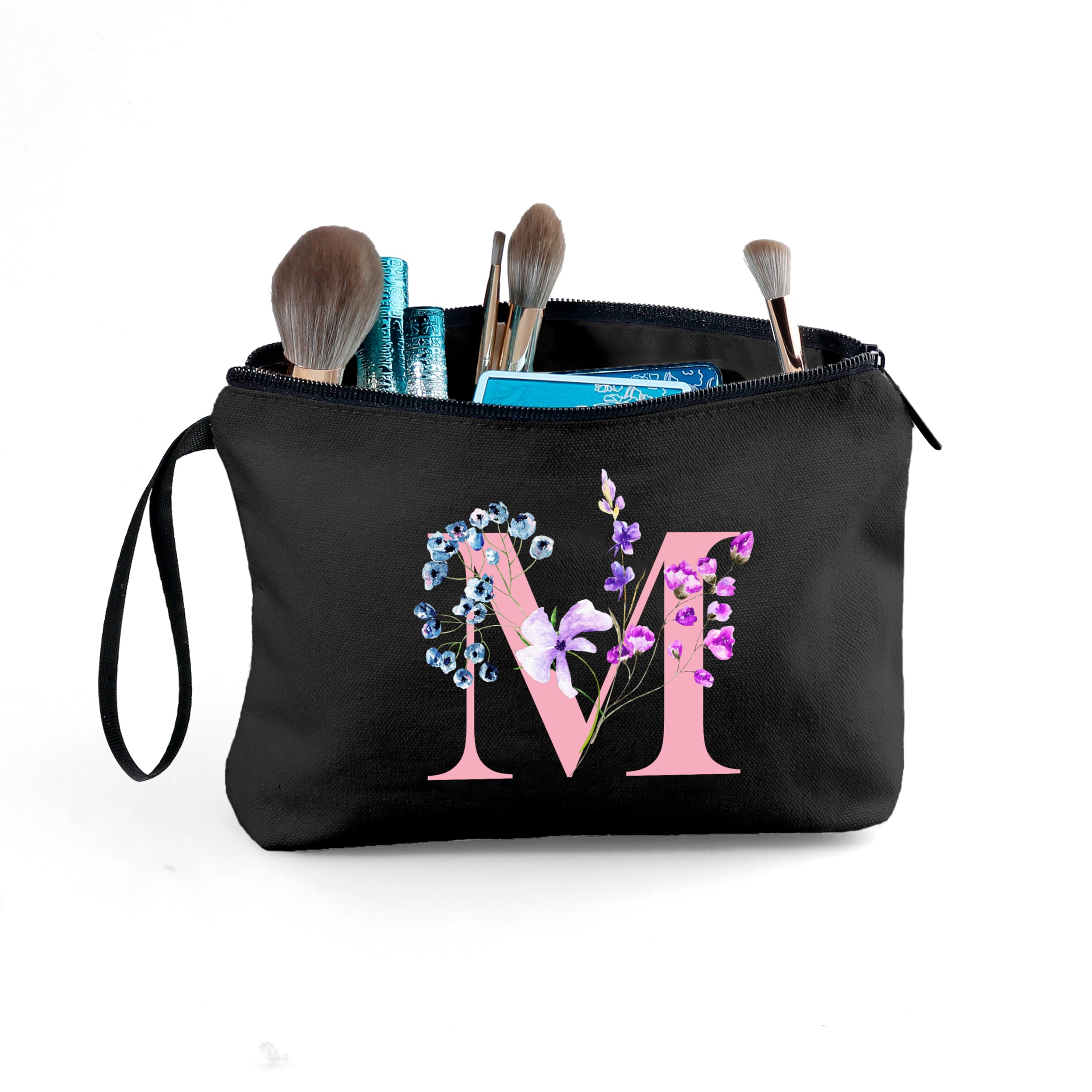 SEAMOON Personalized Makeup Cosmetic Bag with Mirror - Elegant Bridesmaid Gift for Women, Mom, Teacher, Friend - Perfect for Birthday, Valentine's Day, Mother's Day, Christmas & Graduation - Ideal for Travel, Bridal Party & Everyday Use