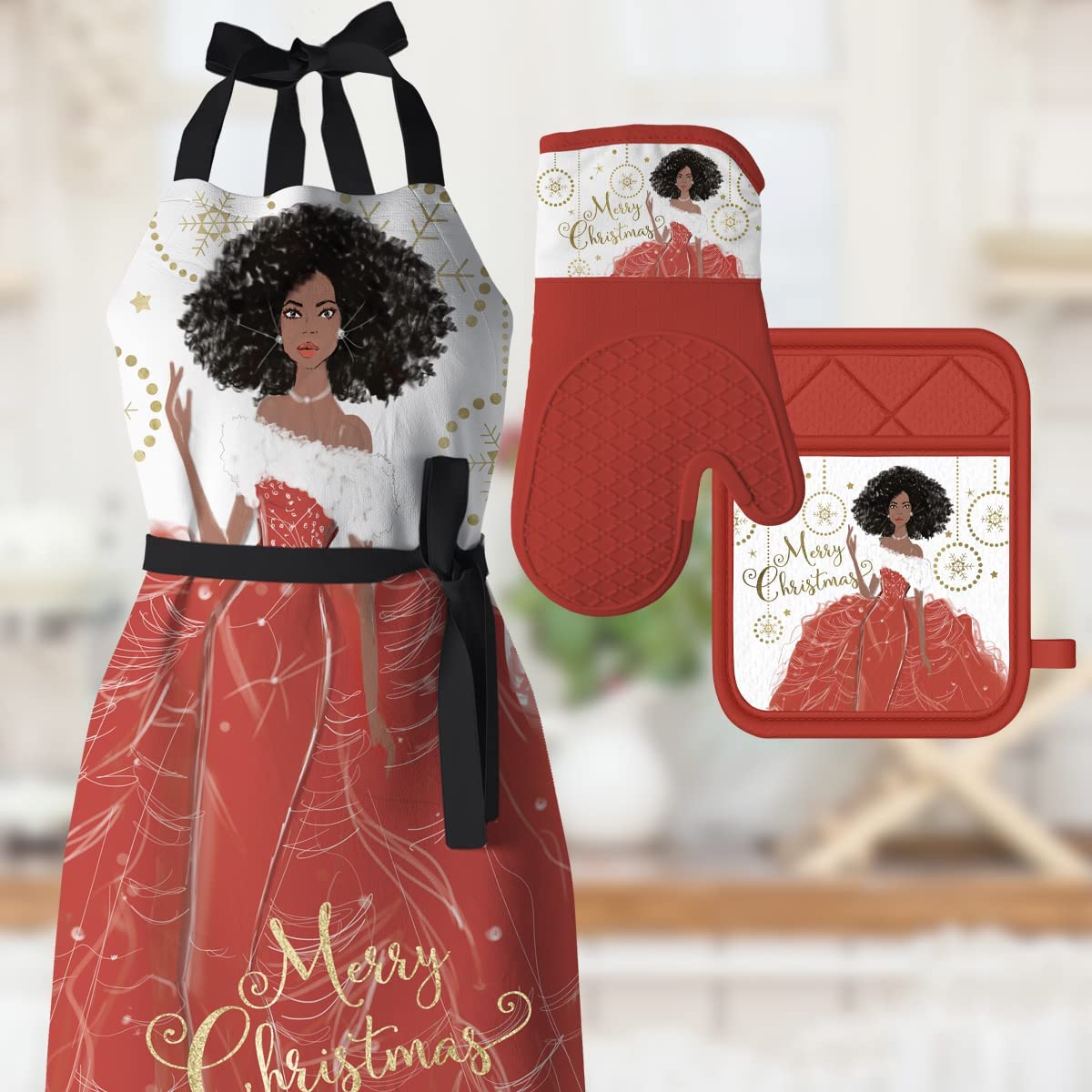 Stylish African American Kitchen Aprons - Durable & Fashionable for Cooking, Baking & Grilling - Perfect for Home Chefs & BBQ Enthusiasts