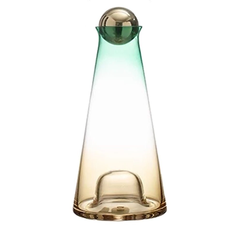 Hermes Glass Carafe - Elegant Water Pitcher with Lid & Handle for Home, Kitchen, Bar, and Restaurant Use - Perfect for Serving Juice, Iced Tea, and Infused Water