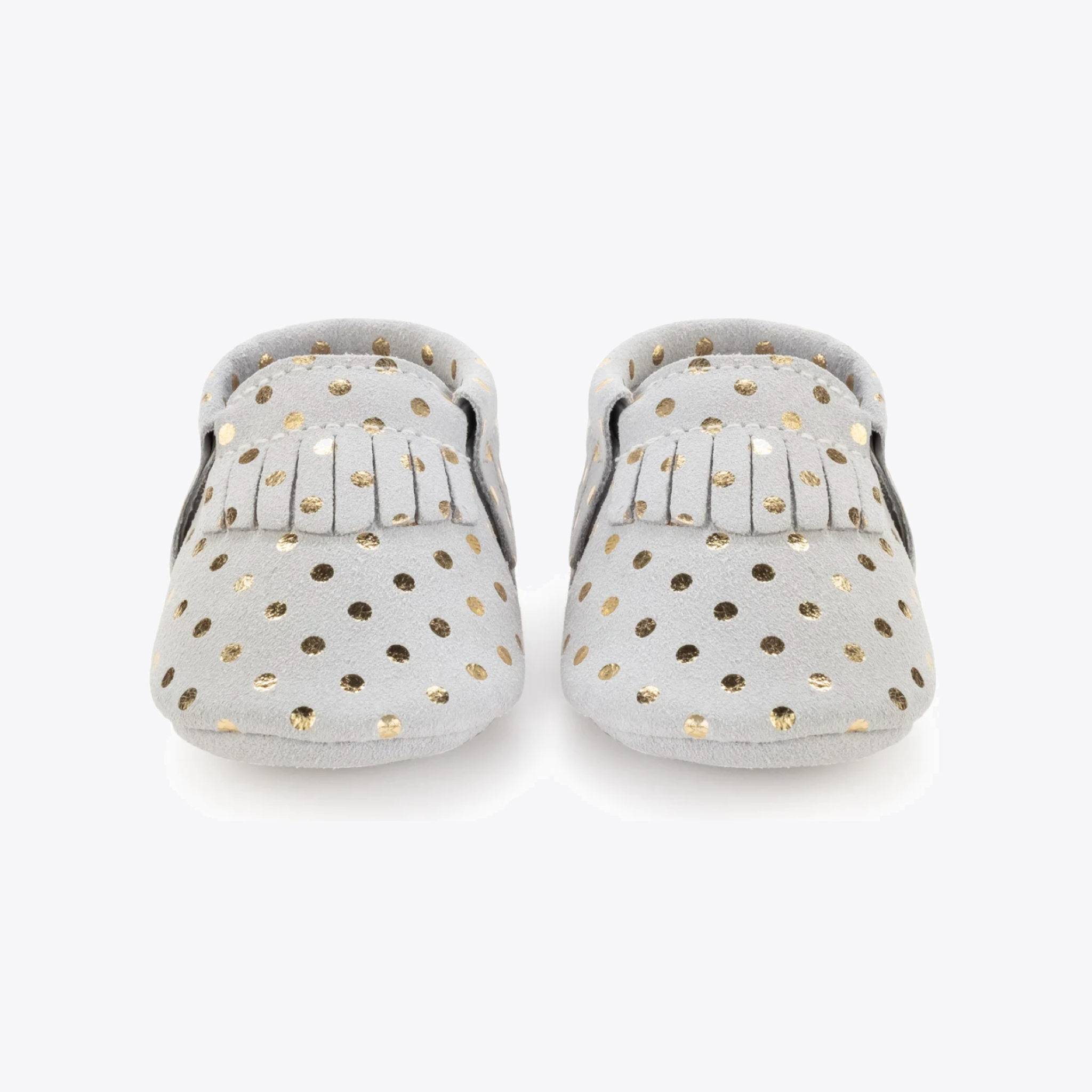 Gold Dot Moccasin Slippers for Women - Soft Indoor/Outdoor House Shoes with Memory Foam - Comfortable Casual Loafers for Home, Office, and Travel