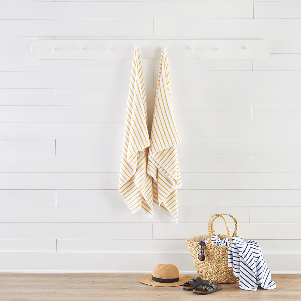 Premium 100% Cotton Cabana Towel Set - 2 Pack Soft Absorbent Beach Towels for Pool, Vacation & Outdoor Use - Quick Dry Bath Towels for Summer, Travel & Spa Days