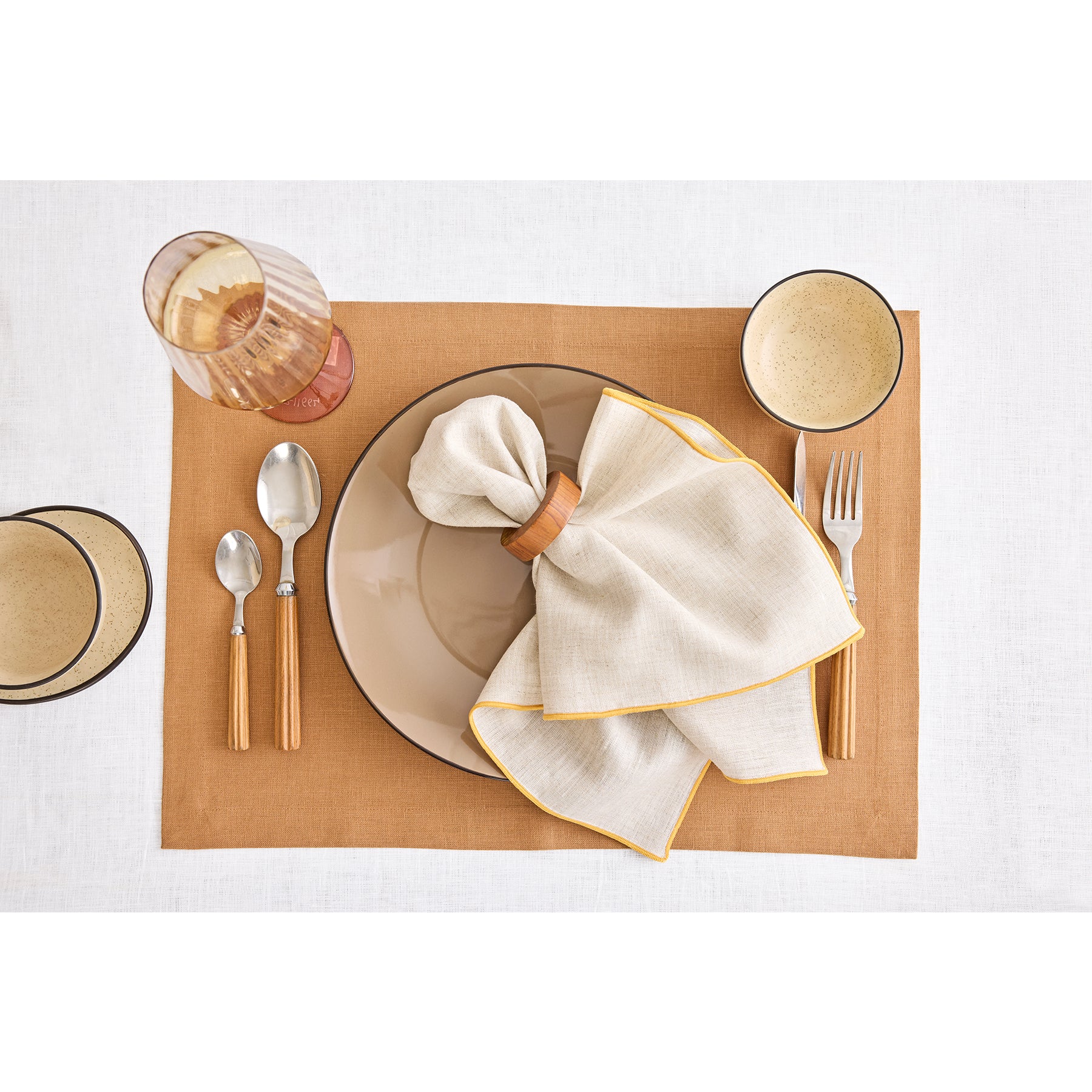 Premium Bianca Merrow Stitch Napkins Set of 4 - Elegant Embroidered Cotton Table Linens for Fine Dining & Special Occasions