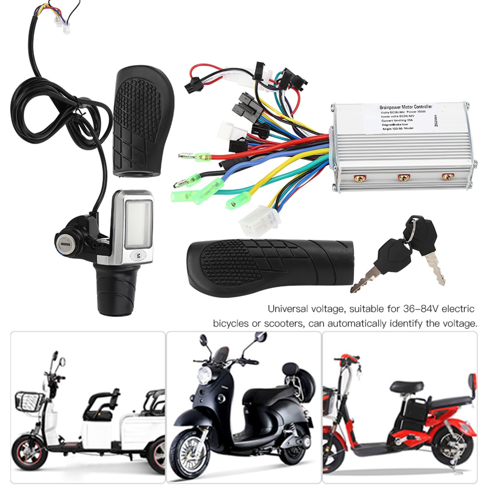 36V Electric Scooter Controller Kit - Brushless Motor Controller, LCD Split Meter & Throttle Grip Set | Perfect for DIY E-Scooter Repair & Upgrades | Ride Smoothly in Urban Commutes & Neighborhood Cruising