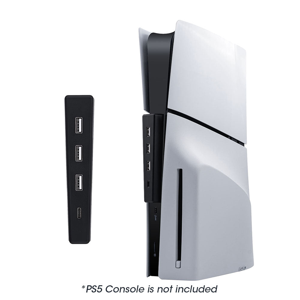 DOBE 4-Port USB Hub for PS5 Slim Disc & Digital Edition - High-Speed Data Transfer Hub - Black (TP5 3556) - Perfect for Gaming, Streaming & Charging Multiple Devices