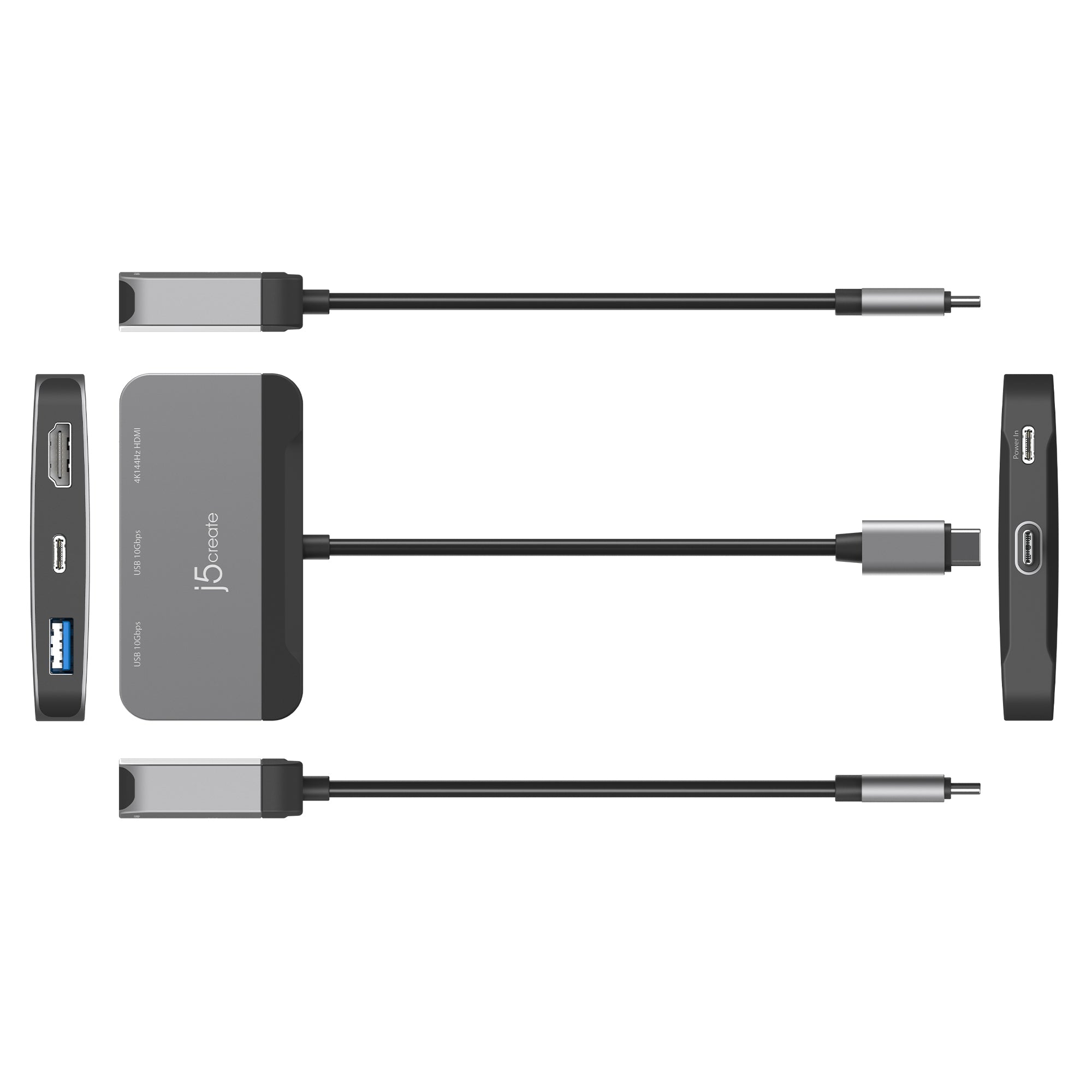 USB C to USB 3.2 Gen 2 Adapter with HDMI 4K 144Hz Support - High-Speed 10Gbps Data Transfer & Ultra HD Video Output for MacBook, Dell XPS, Gaming Laptops & Workstations