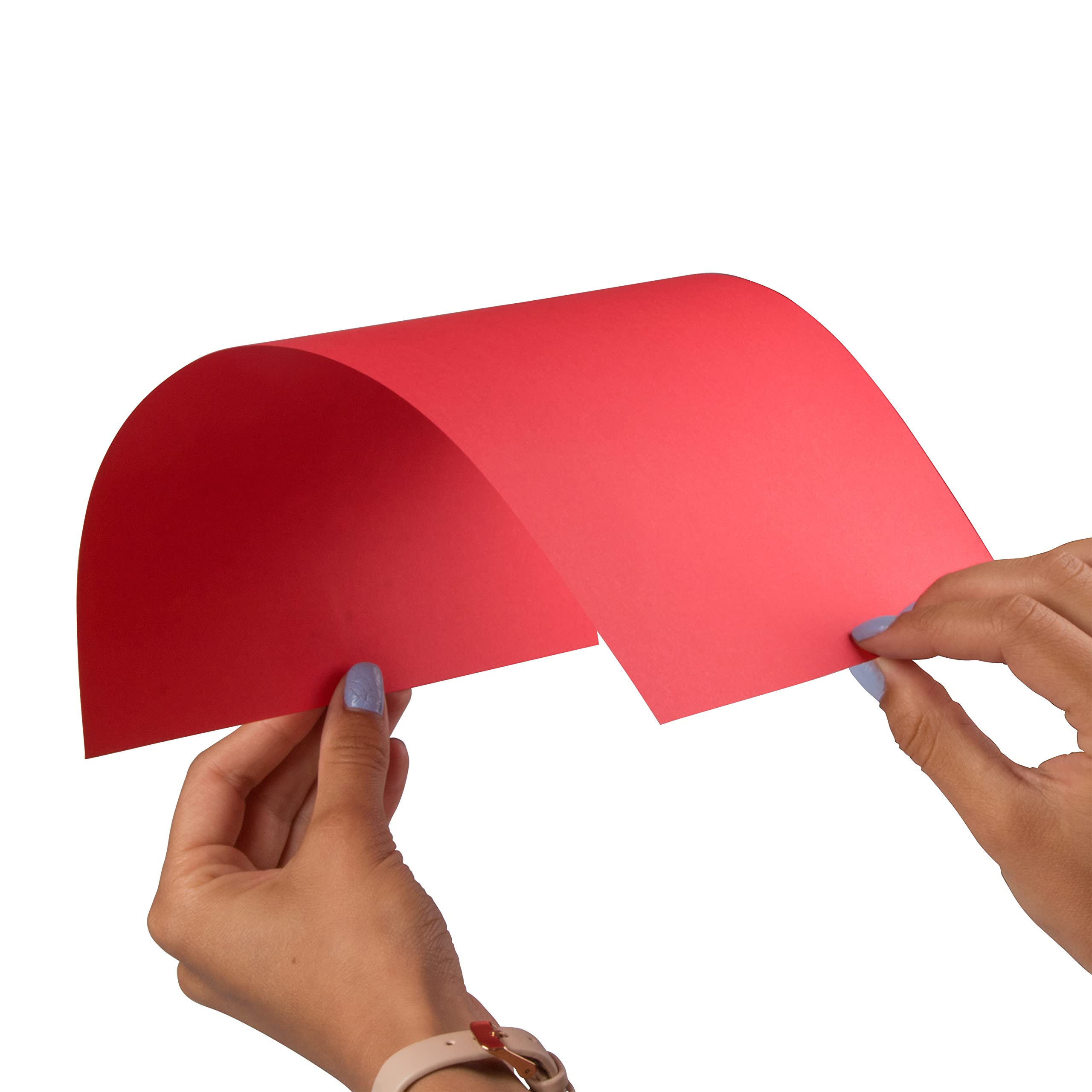 JAM PAPER Colored 24lb Paper - 90 GSM - 8.5 x 11 Inches - Red Recycled Paper - 50 Sheets per Pack - Perfect for Office, School, Craft Projects & Eco-Friendly Printing