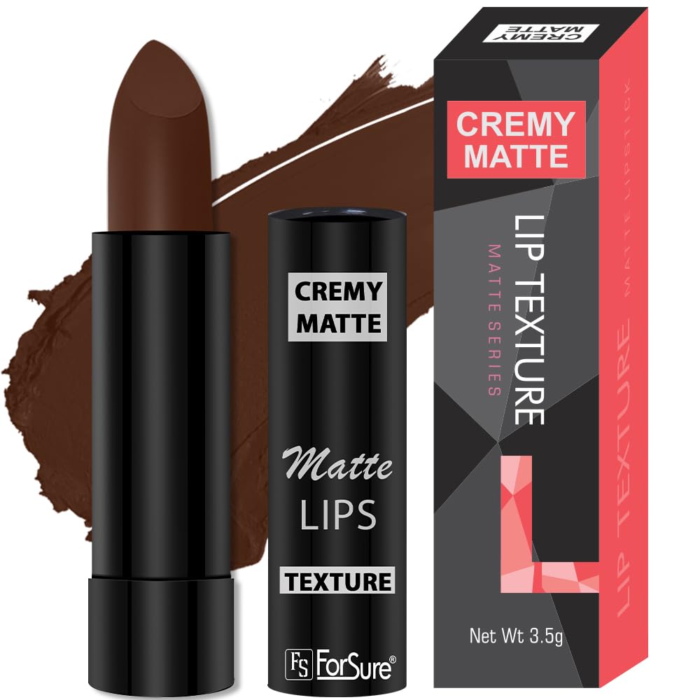 ForSure Creamy Matte Lipstick Set - 4 Long-Lasting Shades (Pink Fusion, Caramel, Cocoa Brown, Cherry Maroon) 3.5g Each | Perfect for Everyday Wear, Date Night & Special Occasions