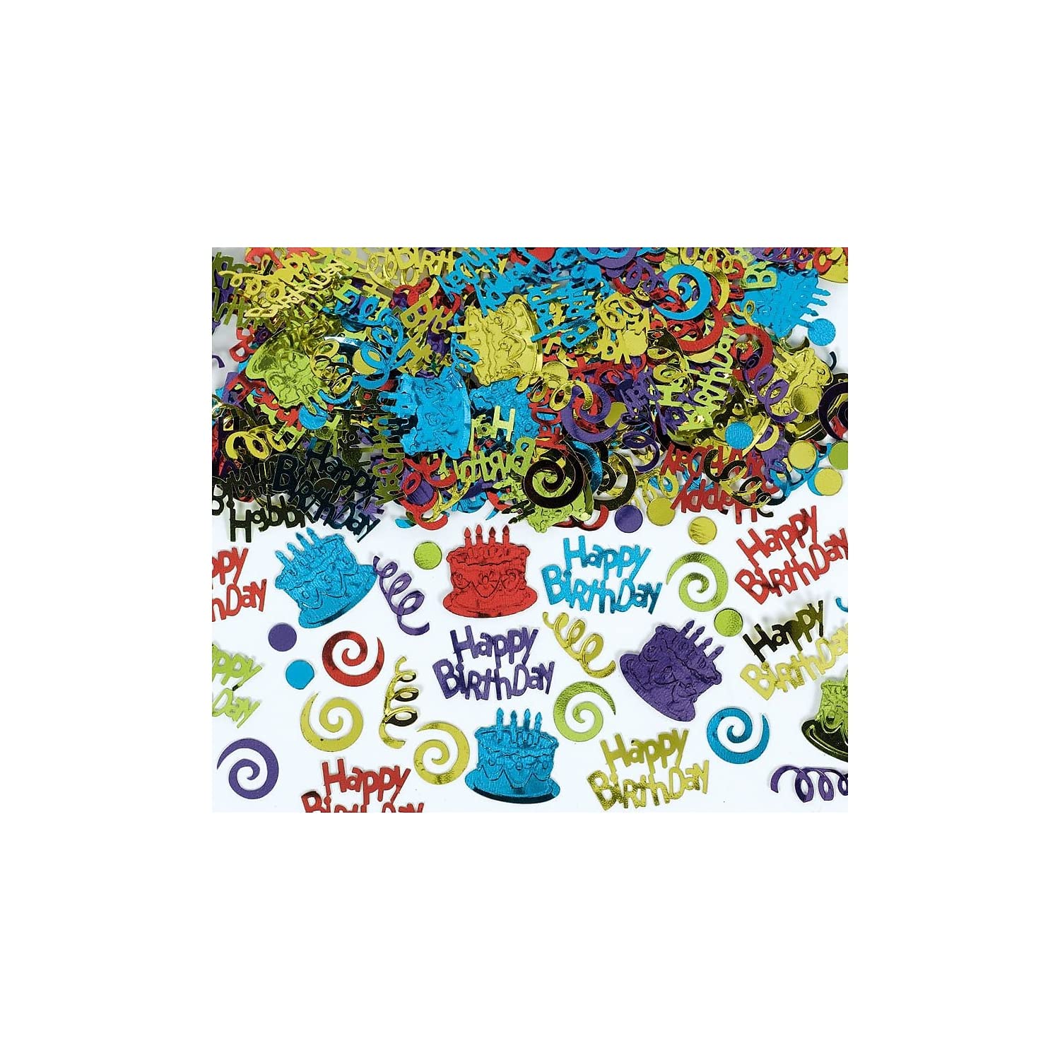 Amscan Happy Birthday Confetti - 5oz Pack of 2 (369117) - Perfect for Birthday Parties, Baby Showers & Celebrations