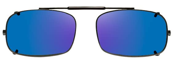 Visionaries Polarized Clip-On Sunglasses DRX Rec Gun Frame 52x33 - UV Protection & Anti-Glare for Driving, Fishing & Outdoor Activities