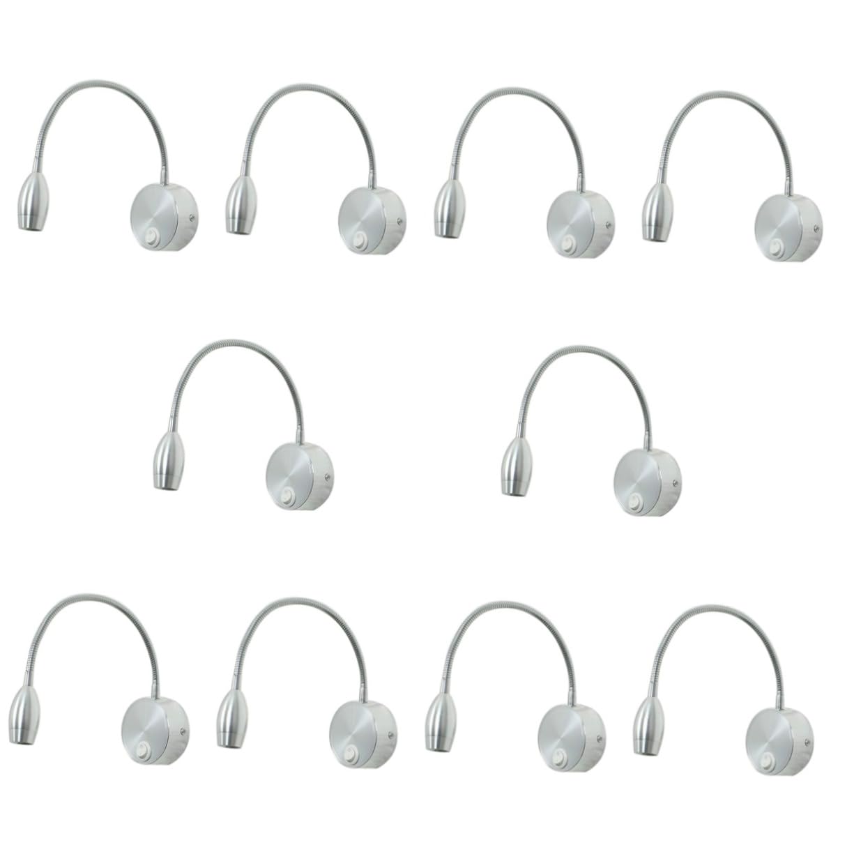 Artibetter 10-Pack LED Wall Lights - Dimmable Indoor Night Lights for Bedroom, Hallway, Stairs | Modern Wall Sconce Lighting for Reading, Cupboard, Desk & Home Decor (Warm White)