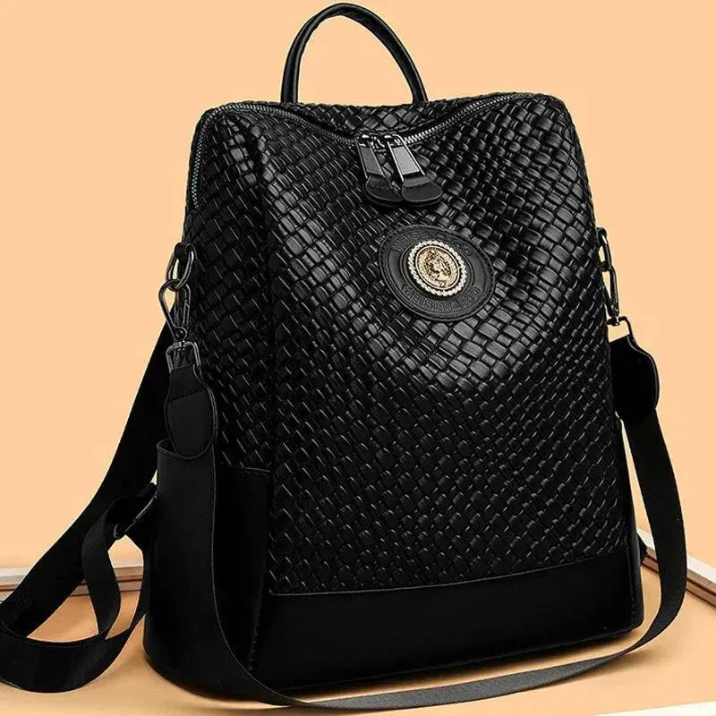 Luxury Designer Women's Backpack - Stylish Leather Laptop Bag for Work, Travel & College | Waterproof & Spacious