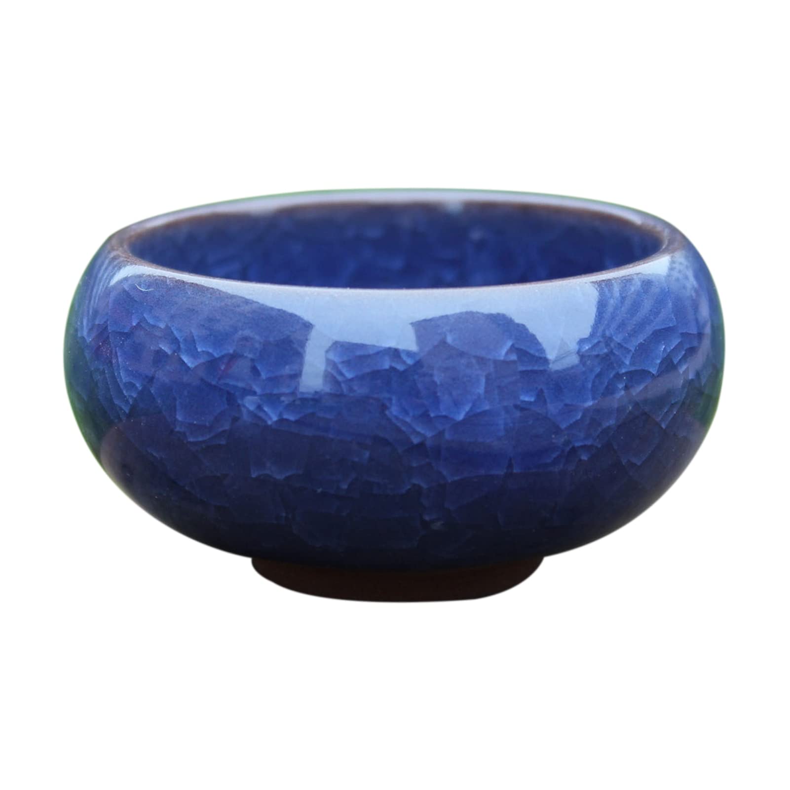 SONGBIRDTH Succulent Planter - Elegant Dark Blue Ceramic Flower Pot for Indoor Plants, Home & Office Decor | Perfect for Succulents, Cacti, Air Plants & Small Houseplants