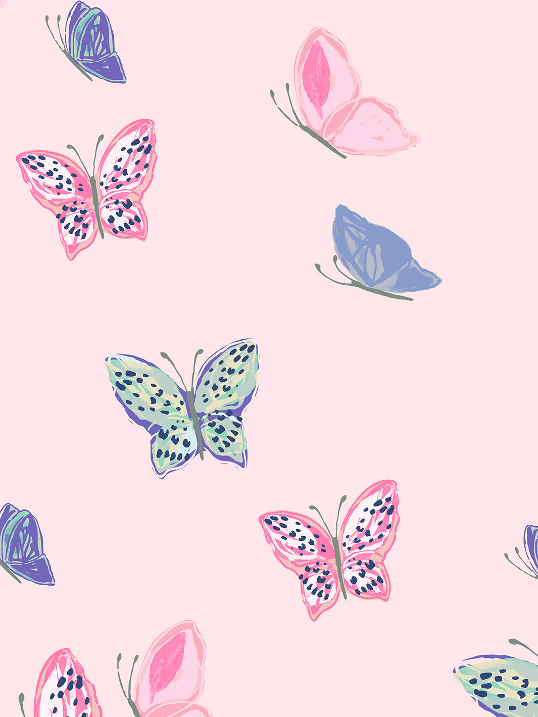 Mariposa Ballet Slipper Wallpaper - Elegant Floral Wall Decor for Nursery, Bedroom & Living Room | Tea Collection