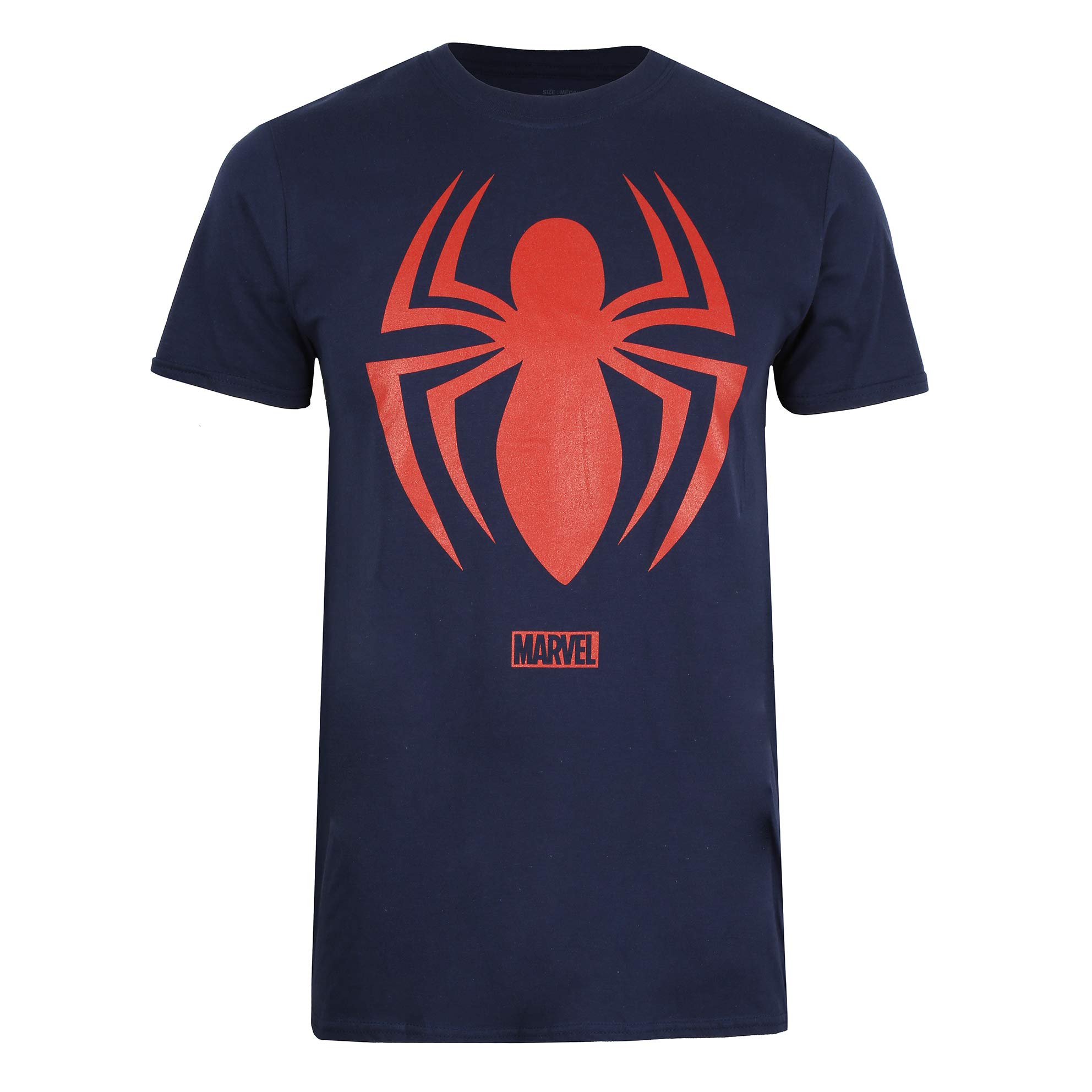 Marvel Spider-Man Logo Graphic T-Shirt for Men - Cool Superhero Casual Tee for Fans, Cosplay, and Everyday Wear