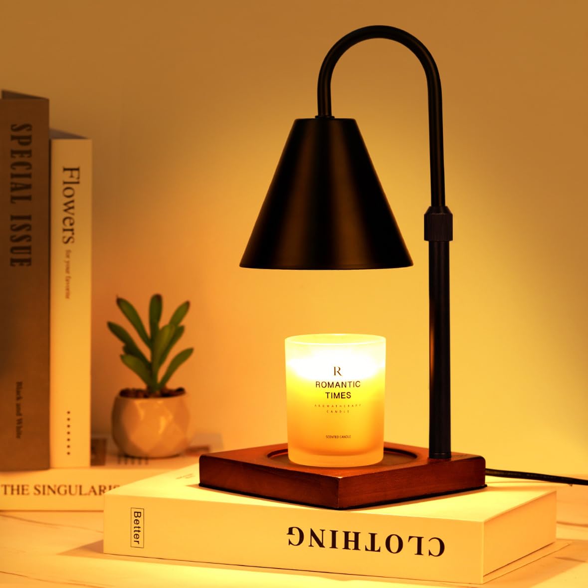 Modern Dimmable Candle Warmer Lamp with Timer - Adjustable Wax Melt Warmer for Home Decor, Perfect Birthday Gift for Women & Mom - Creates Cozy Ambiance in Living Room, Bedroom, or Office
