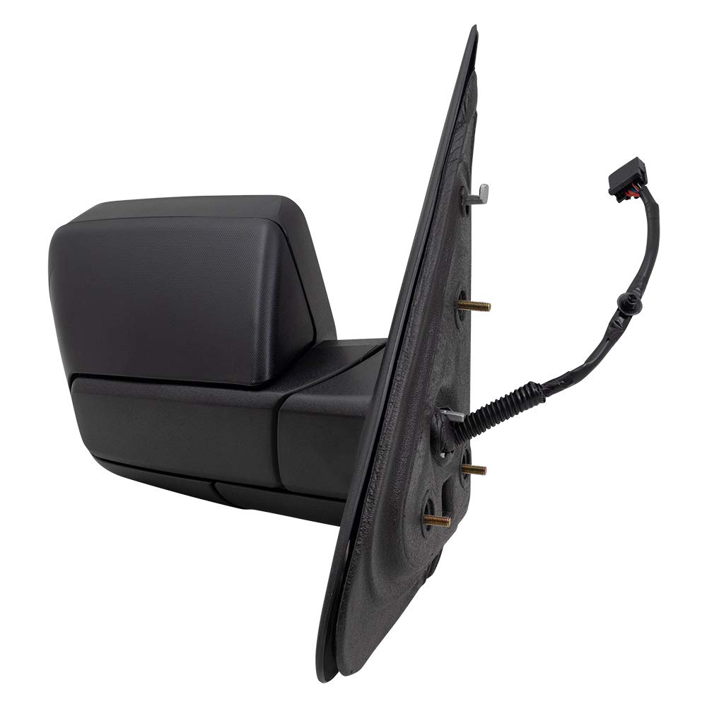 BROCK Replacement Power Mirrors for 2007-2014 Ford Expedition - Driver & Passenger Side Set with Puddle Lamp & Manual Folding (7L1Z17683CA, 7L1Z17682EA) - Perfect for Night Driving and Enhanced Visibility