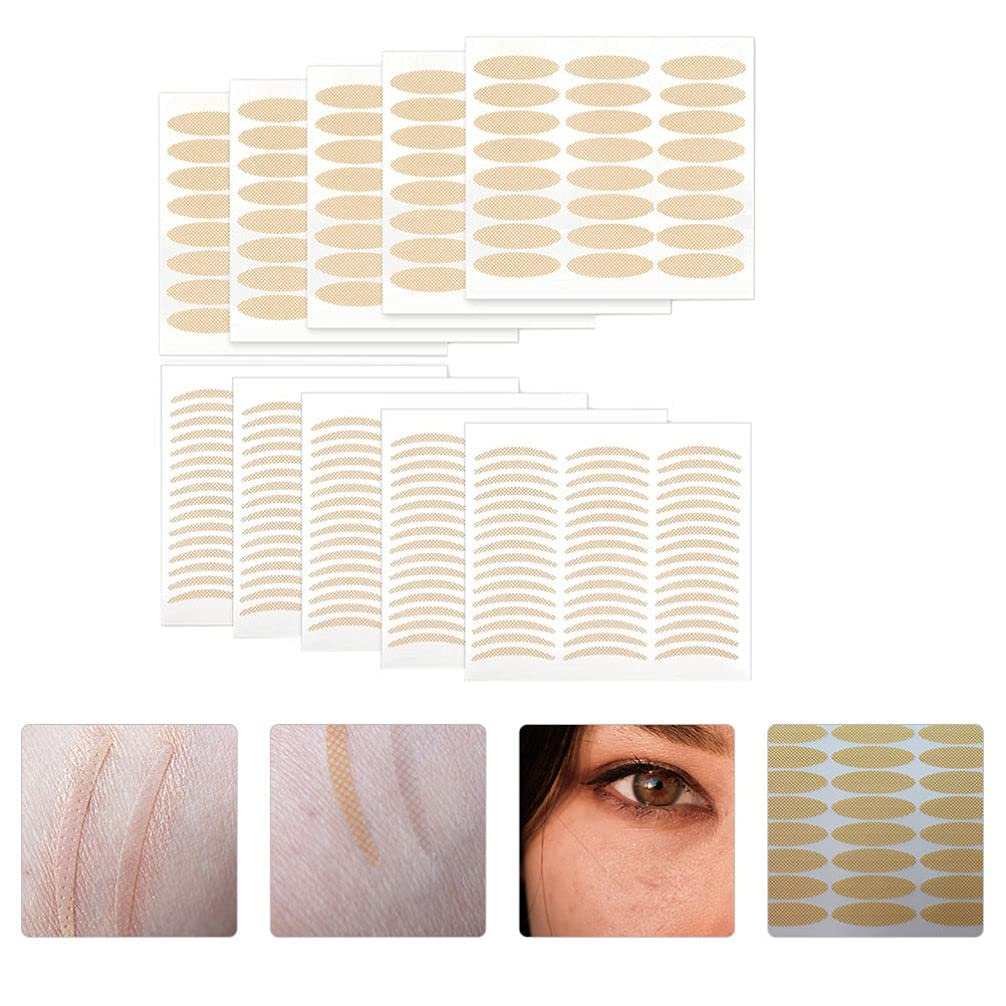 40 Sheets Clear Lace Double Eyelid Stickers - Double Sided Medical Grade Eyelid Tape for Droopy Eyelids, Natural Mesh Eye Beauty Tapes for Asian Monolid Makeup - Perfect for Daily Use, Special Occasions & Eye Contouring