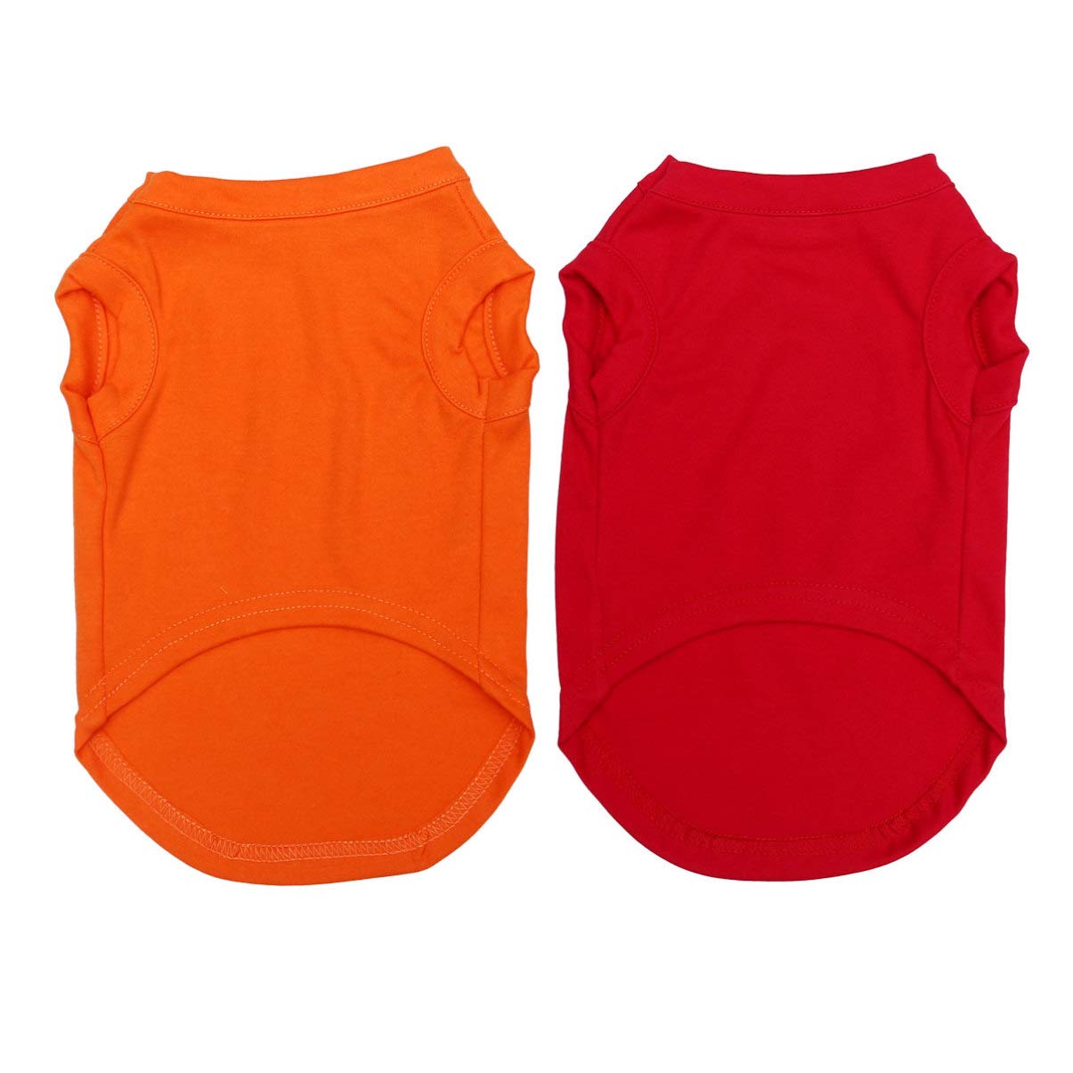 UKCOCO 2-Pack Cotton Small Dog Clothes - Soft Puppy Outfits for Daily Wear, Casual Dog Coats & Blank Shirts for Indoor/Outdoor Use - Perfect for Home, Walks & Playtime