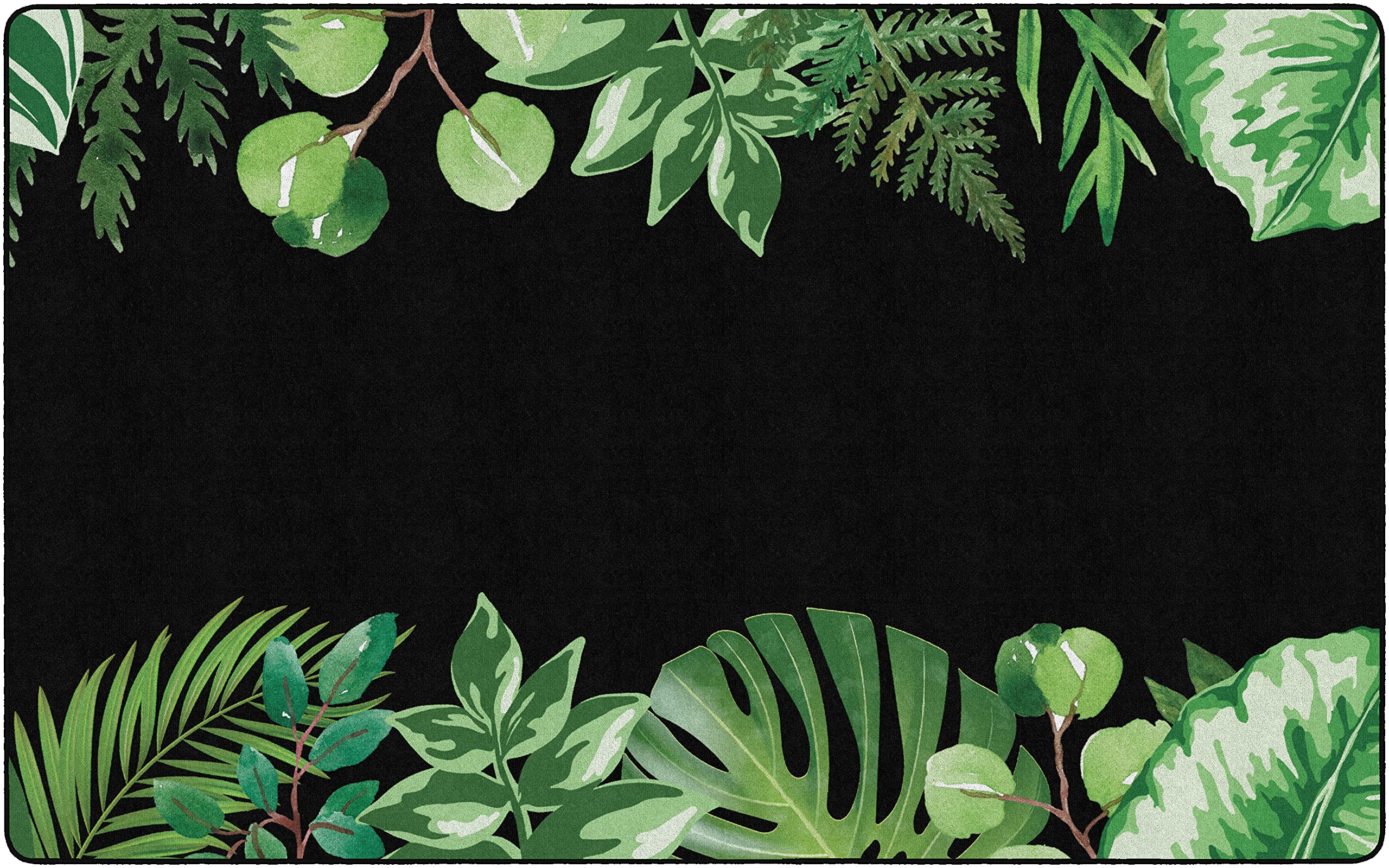 Flagship Carpets Simply Boho Greenery Classroom Rug - 7'6