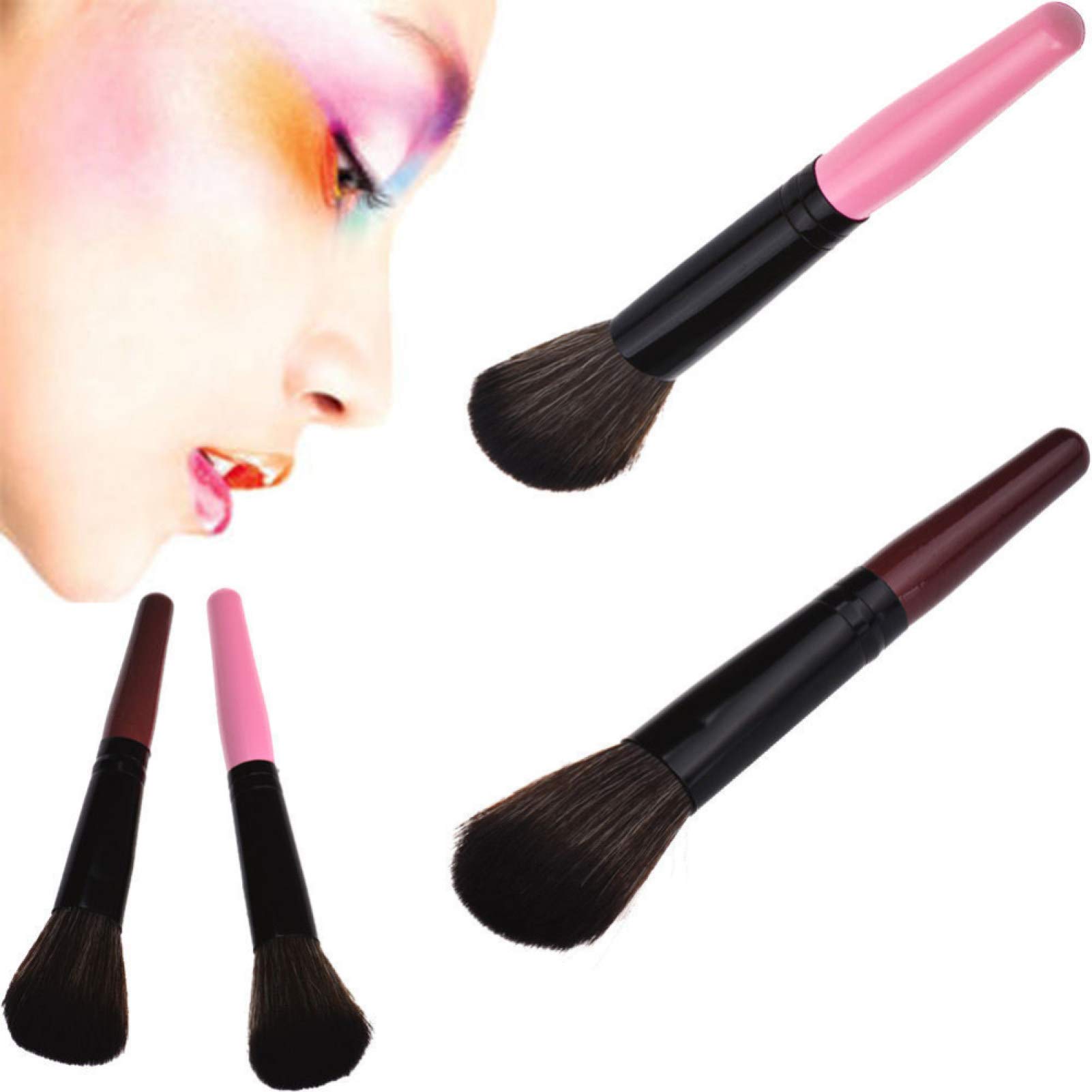 Premium Wooden Handle Makeup Brush Set - Foundation, Blush, Powder & Contour Brushes for Flawless Beauty Application - Perfect for Daily Makeup & Professional Use - Wine Red