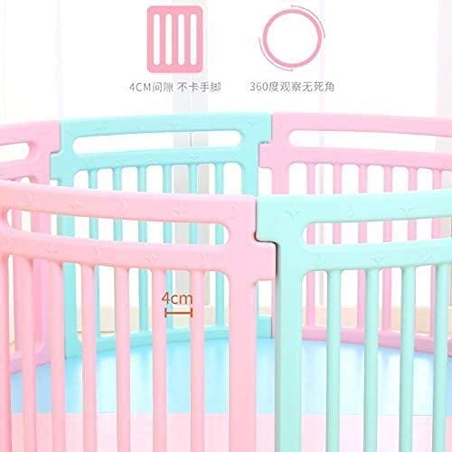 **Foldable Baby Playpen with 8 Activity Panels - Plastic Play Yard Fence & Room Divider for Kids - Safe Child Barrier Toy for Indoor & Outdoor Play**