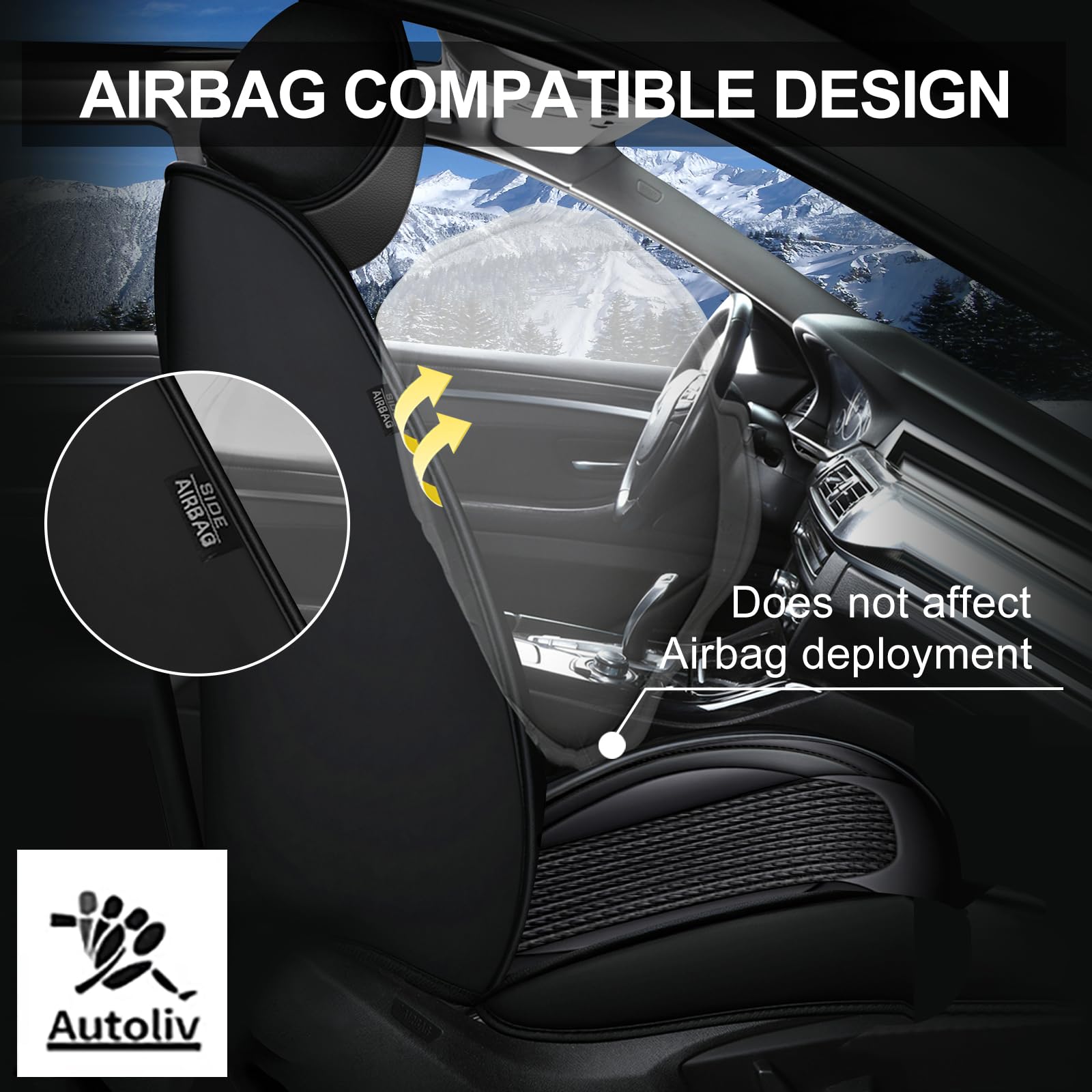 TTX LIGHTING Breathable Car Seat Covers for Jeep Gladiator 2020-2025 - Premium Leather & Ice Silk Material, Waterproof Front Seat Protectors (Black) | Perfect for Off-Road Adventures & Daily Commutes