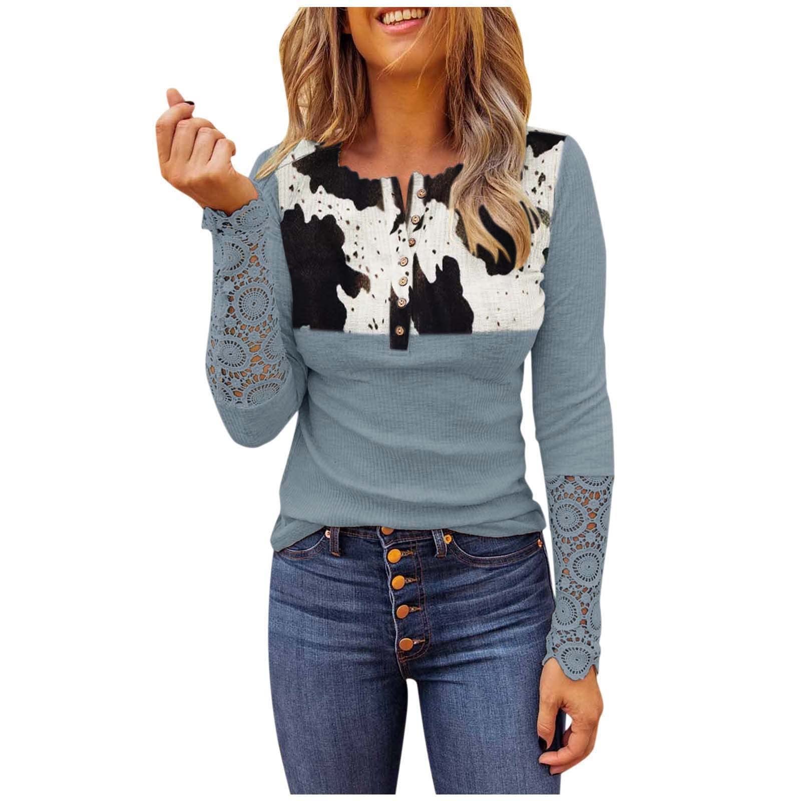 Women's Long Sleeve Blouse - Crewneck Tunic Tops & Basic Tee Shirts for Fall 2022 | Casual Wear, Office Outfits & Layering Essentials