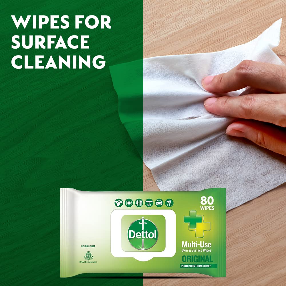 Dettol Antiseptic Liquid 1L, Lime Disinfectant Liquid 1L, Wet Wipes 80 Count, Disinfectant Spray 225ml - Multi-Purpose Cleaning & Sanitizing for Home, Kitchen, Bathroom & Office Use