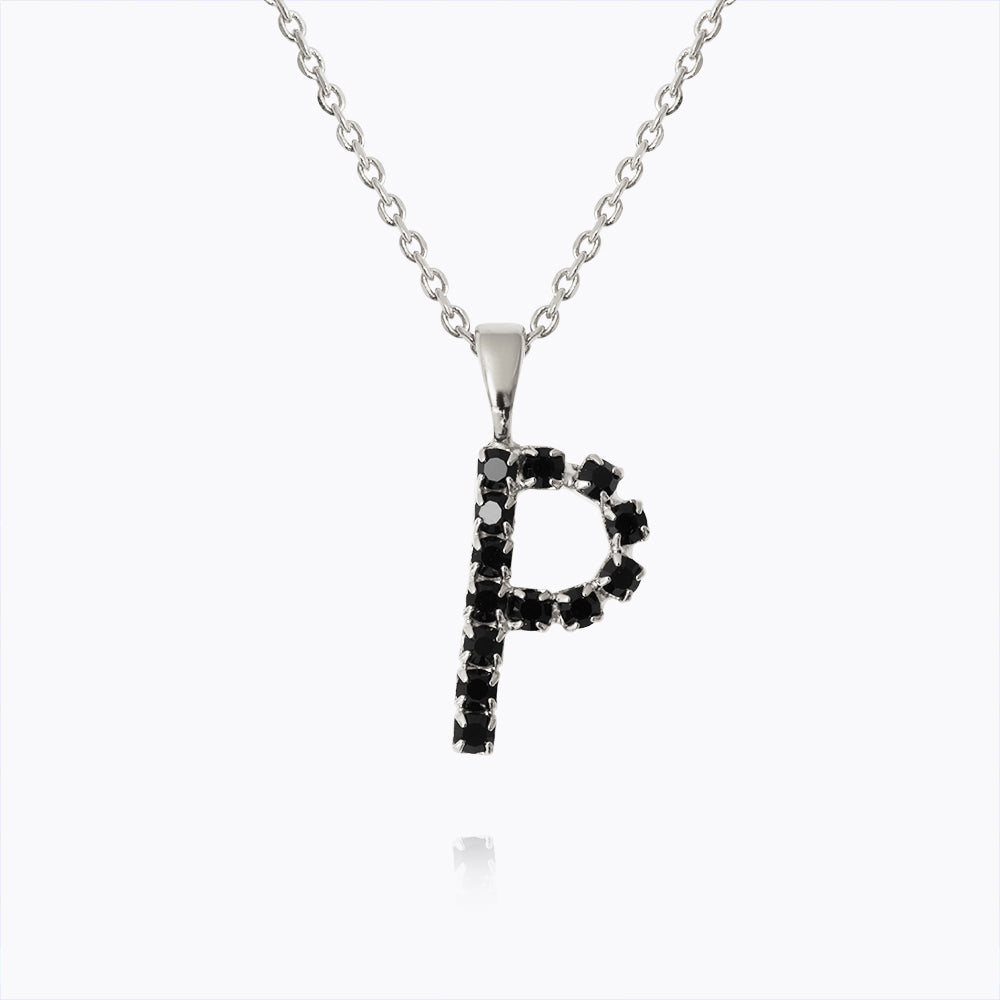 Mini Letter Necklace Personalized Initial Pendant - Black Gold Silver Custom Name Necklace for Women, Gift for Her, Birthday, Anniversary, Valentine's Day - Perfect for Everyday Wear & Special Occasions