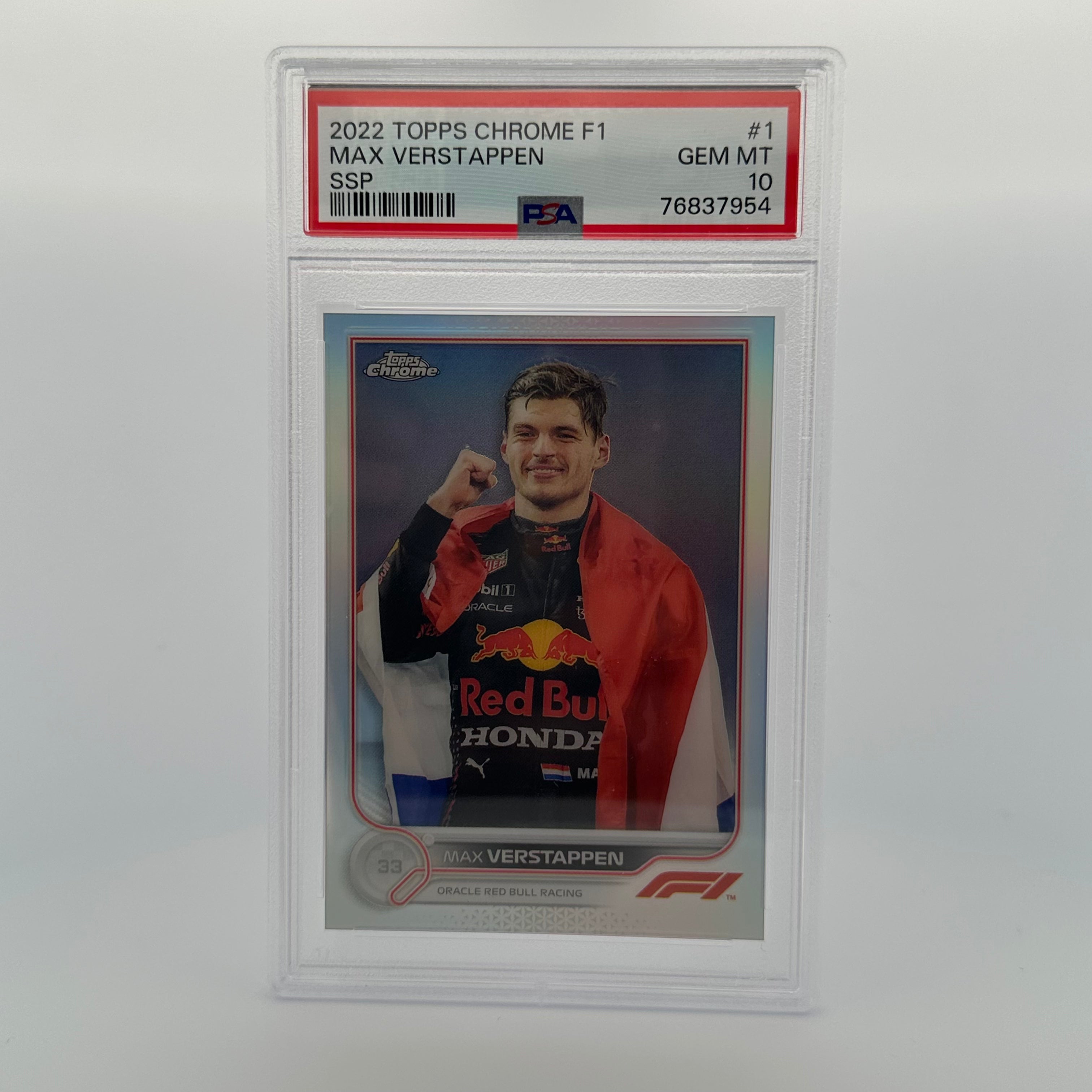 PSA 10 Graded MAX VERSTAPPEN #1 SSP Racing Card - Rare Collectible for F1 Fans & Sports Memorabilia Enthusiasts - Perfect for Display, Trading, and Investment