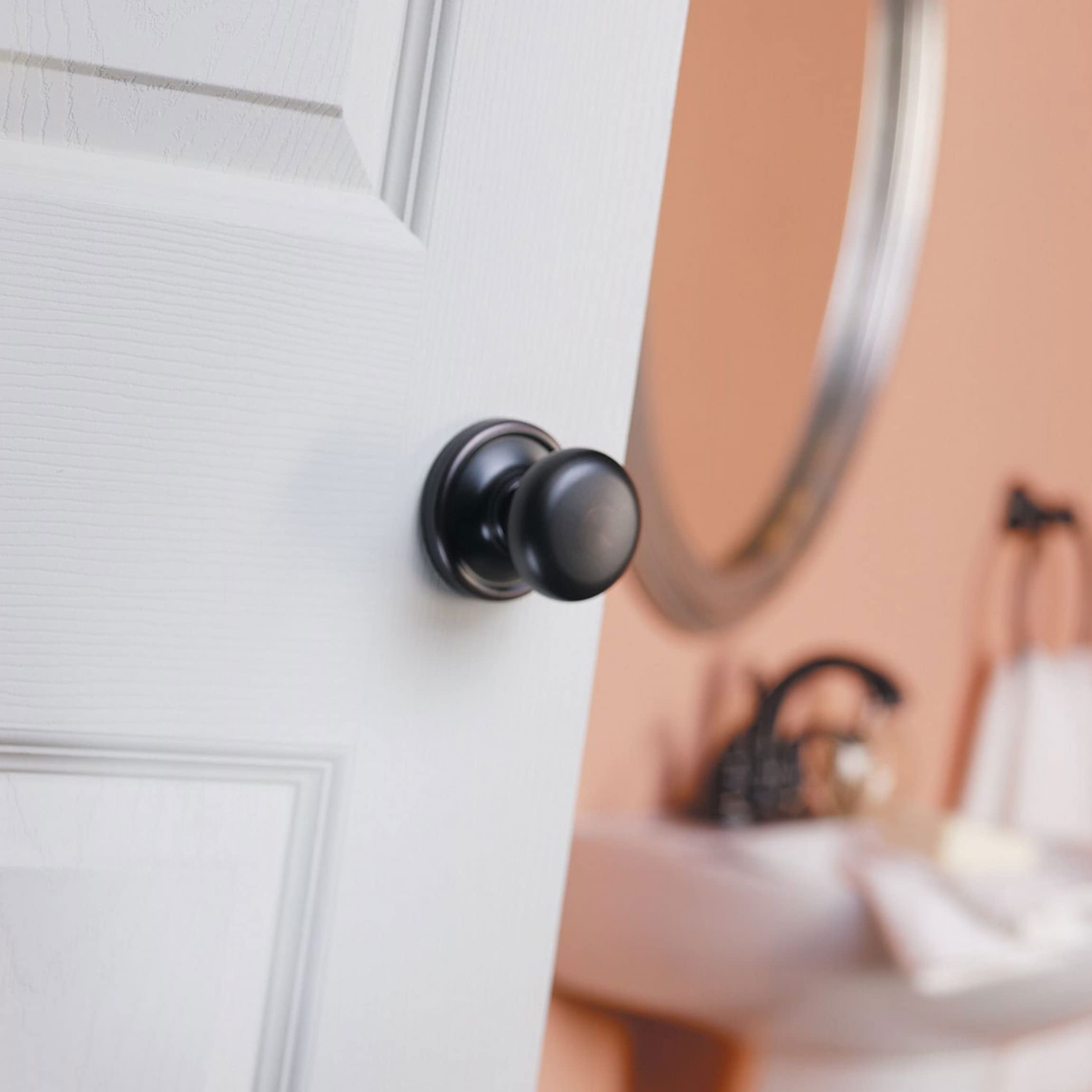 Kwikset Hancock Interior Passage Door Knob - Venetian Bronze Non-Locking Handle for Closet & Hallway Doors with Microban Protection | Perfect for Bedrooms, Bathrooms & Interior Home Doors
