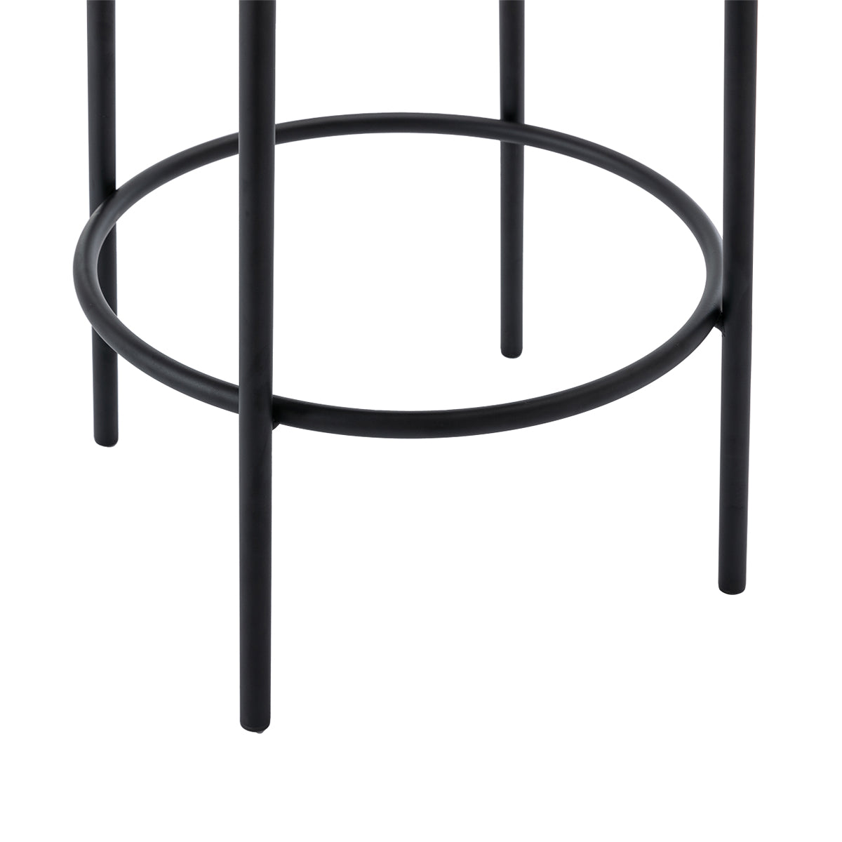 Amara Boucle Bar Stool - Modern Upholstered Counter Height Stool with Metal Legs for Kitchen Island, Breakfast Nook & Home Bar Decor