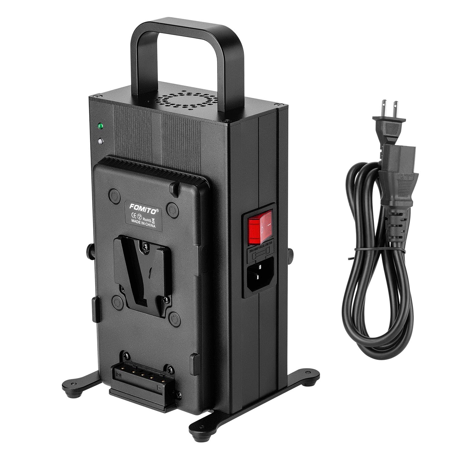 FOMITO V-Mount Battery Dual Channel Fast Charger for Camera & Video Equipment - Professional Power Solution for DSLR, Camcorders & Film Production