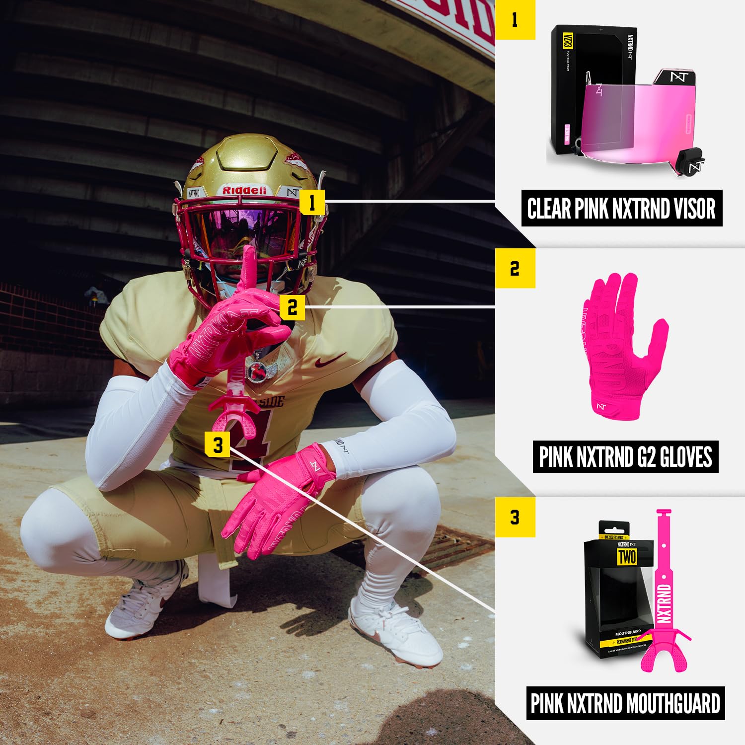 Nxtrnd G2 Football Gloves for Men - Ultra Sticky Elite Receiver Gloves with Enhanced Grip - Perfect for Training, Games & Competitive Play
