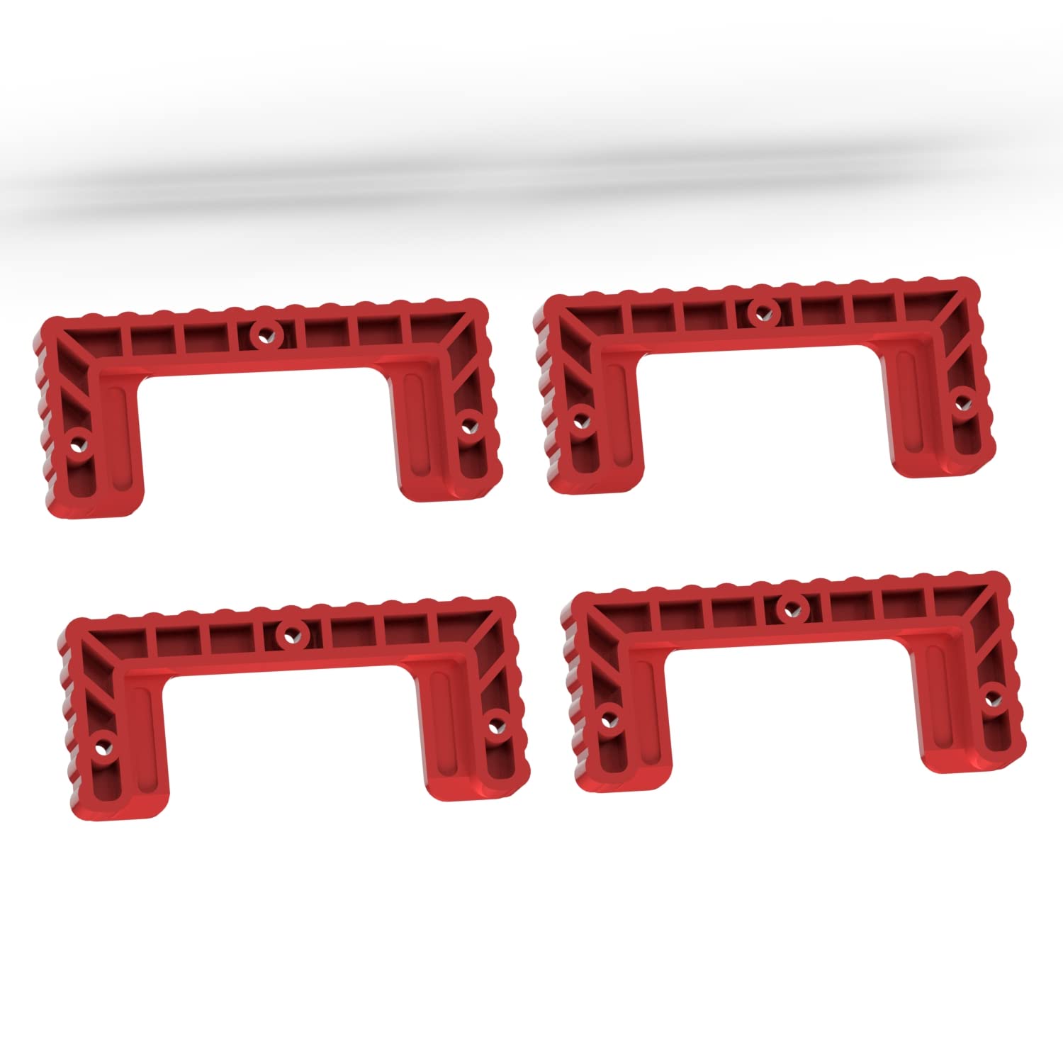 16PCS Milwaukee Packout Cleats & Feet - Compatible with Milwaukee Packout System, Tool Box Storage Mounting Accessories (Red) - Perfect for Workshop, Garage, Truck Organization and Mobile Tool Storage