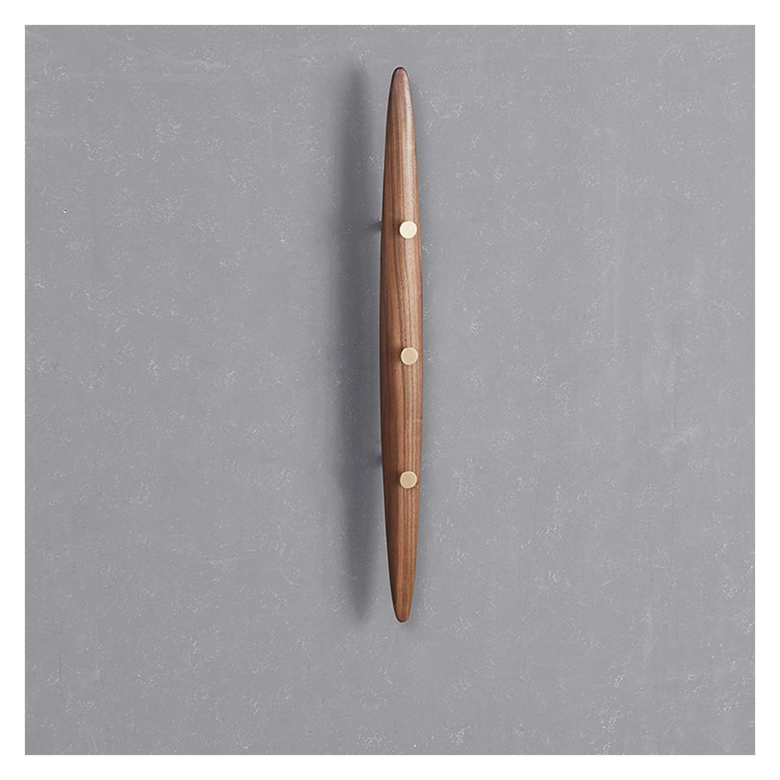 Premium Black Walnut Wall Coat Rack - Solid Wood Entryway Organizer with 3 Sturdy Metal Hooks - Space-Saving Wall Mounted Hanger for Coats, Hats & Bags - Perfect for Hallway, Kitchen, Bathroom & Bedroom (Walnut Finish)