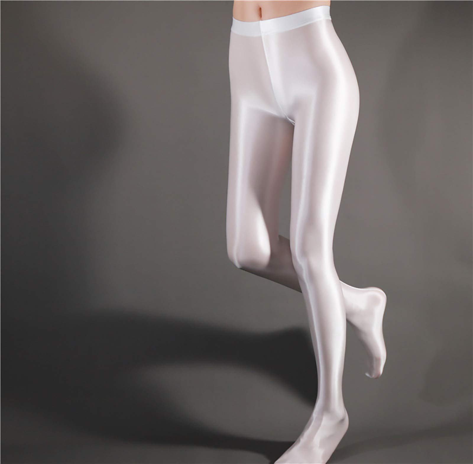 Shiny Glossy Women's Pantyhose Tights - Sheer Shimmery Hold-Up Stockings for Party, Date Night & Special Occasions | Comfortable Footed Leggings for Everyday Wear