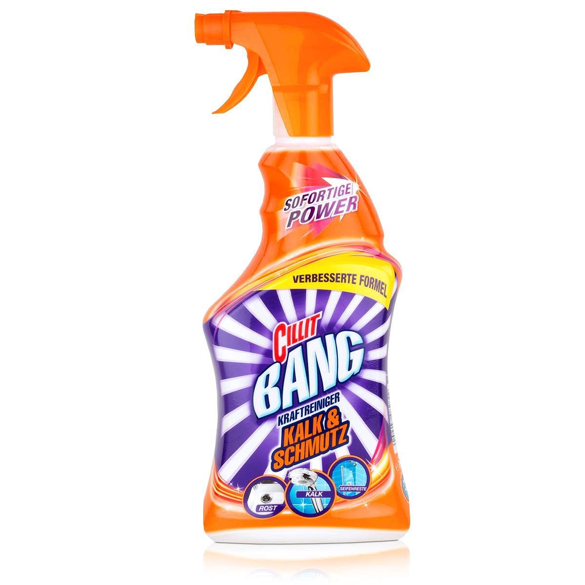 Cillit Bang Power Cleaner - 6 Pack for Lime & Dirt Removal - Heavy Duty Bathroom & Kitchen Cleaner - Ideal for Sinks, Tiles, Faucets & Tough Stains