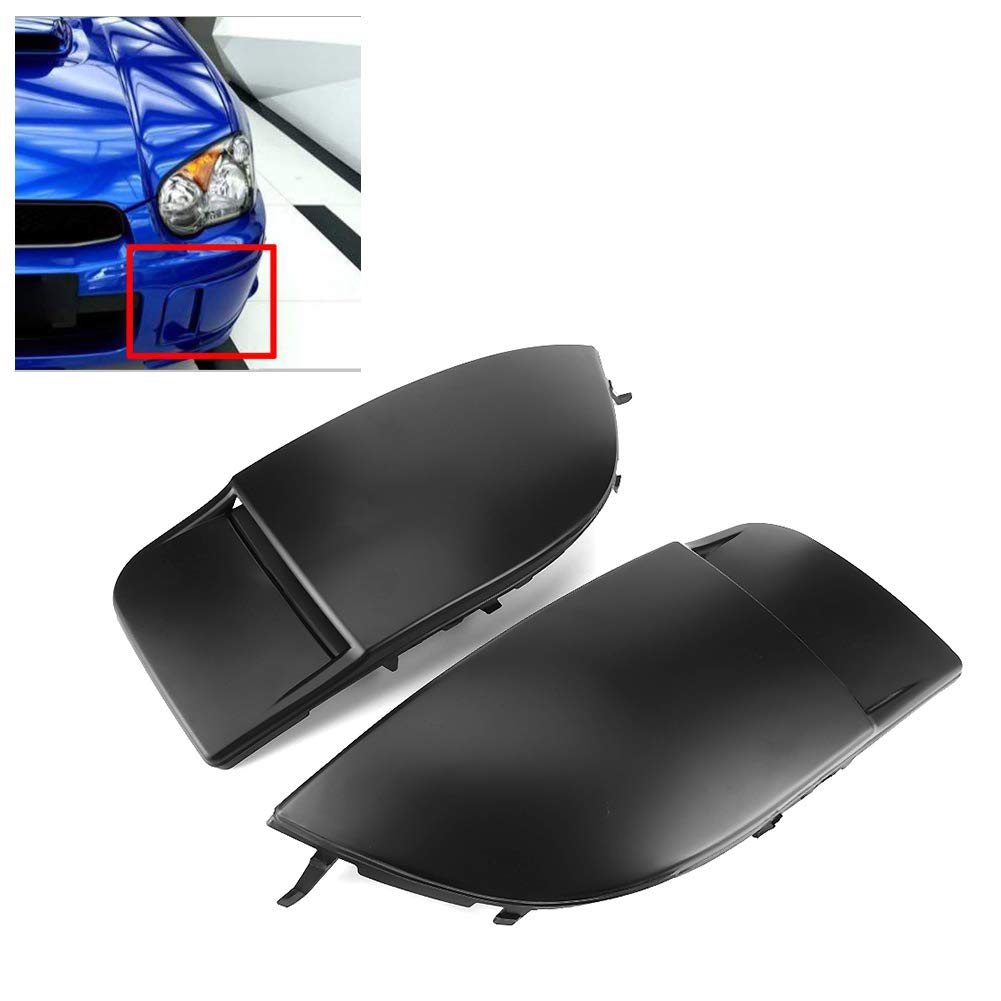 KIMISS Pair ABS Fog Light Cover Bezel for Subaru Impreza STI WRX 2004-2005 - Matte Black Replacement Accessory | Perfect for Off-Roading & Night Driving Protection