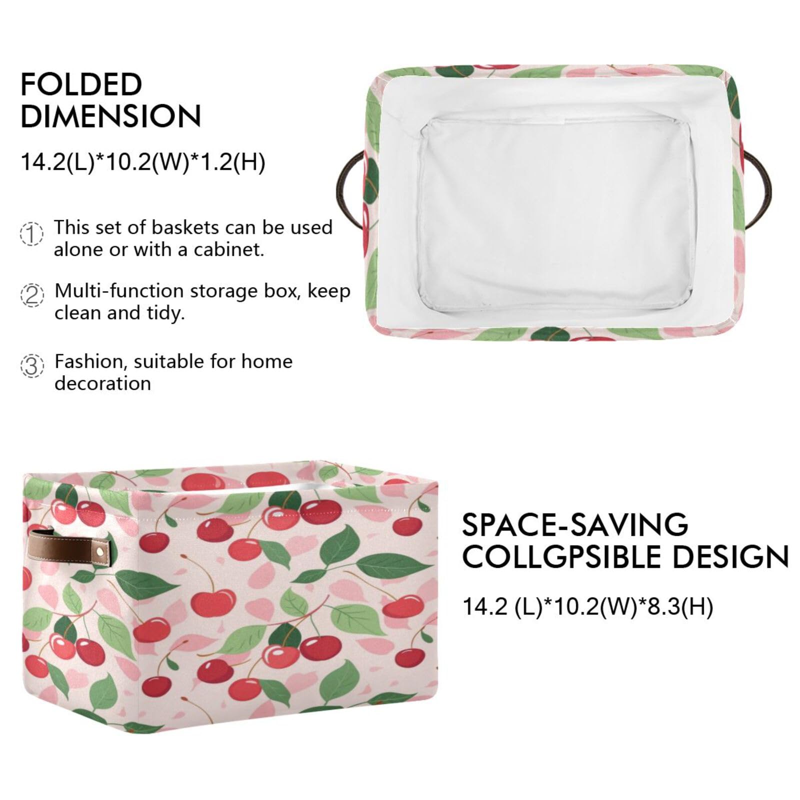 Large Fabric Storage Bins with Handles - Collapsible Shelves & Closet Organizer for Clothes, Toys, Home