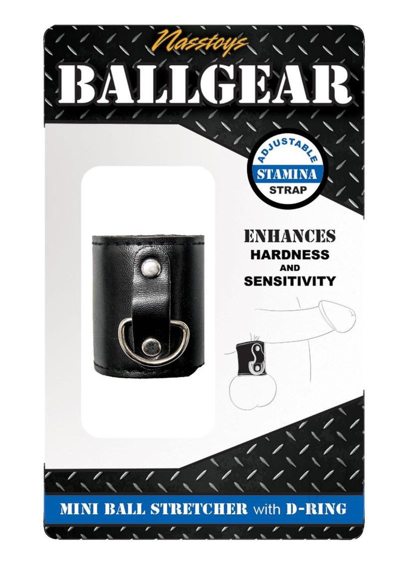 Ballgear Iron Mini Ball Stretcher with D Ring - Black Weighted Stainless Steel Testicle Stretcher for Men's Intimate Play, BDSM, and Sensation Enhancement
