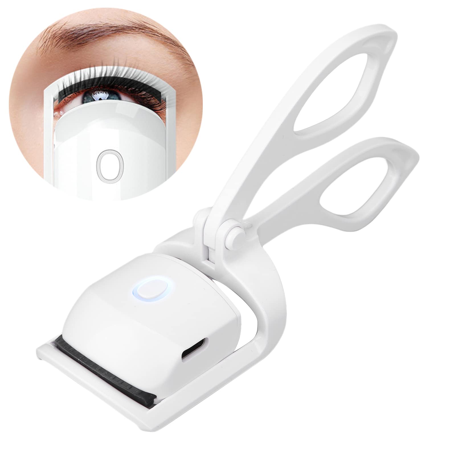 Rechargeable Heated Eyelash Curler - Long Lasting Battery, Portable Lash Curling Tool for Perfect Curls | At-Home Salon, Travel & Daily Makeup Routine